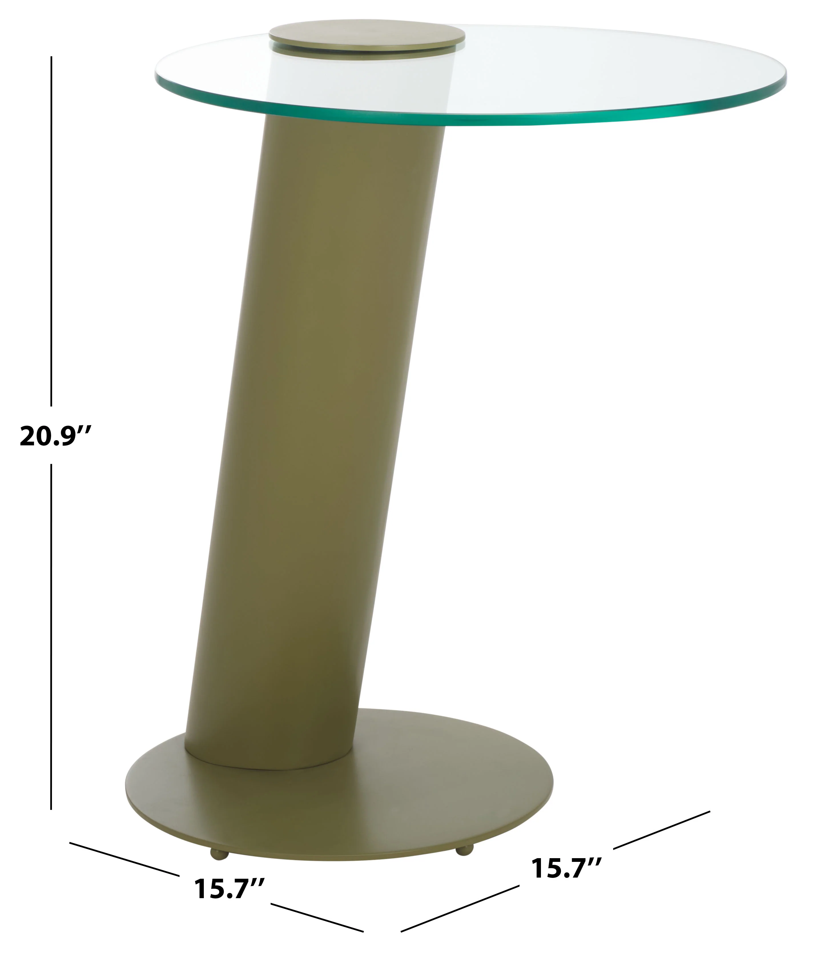 Richardson Glass Top Metal Accent Table - Image 19