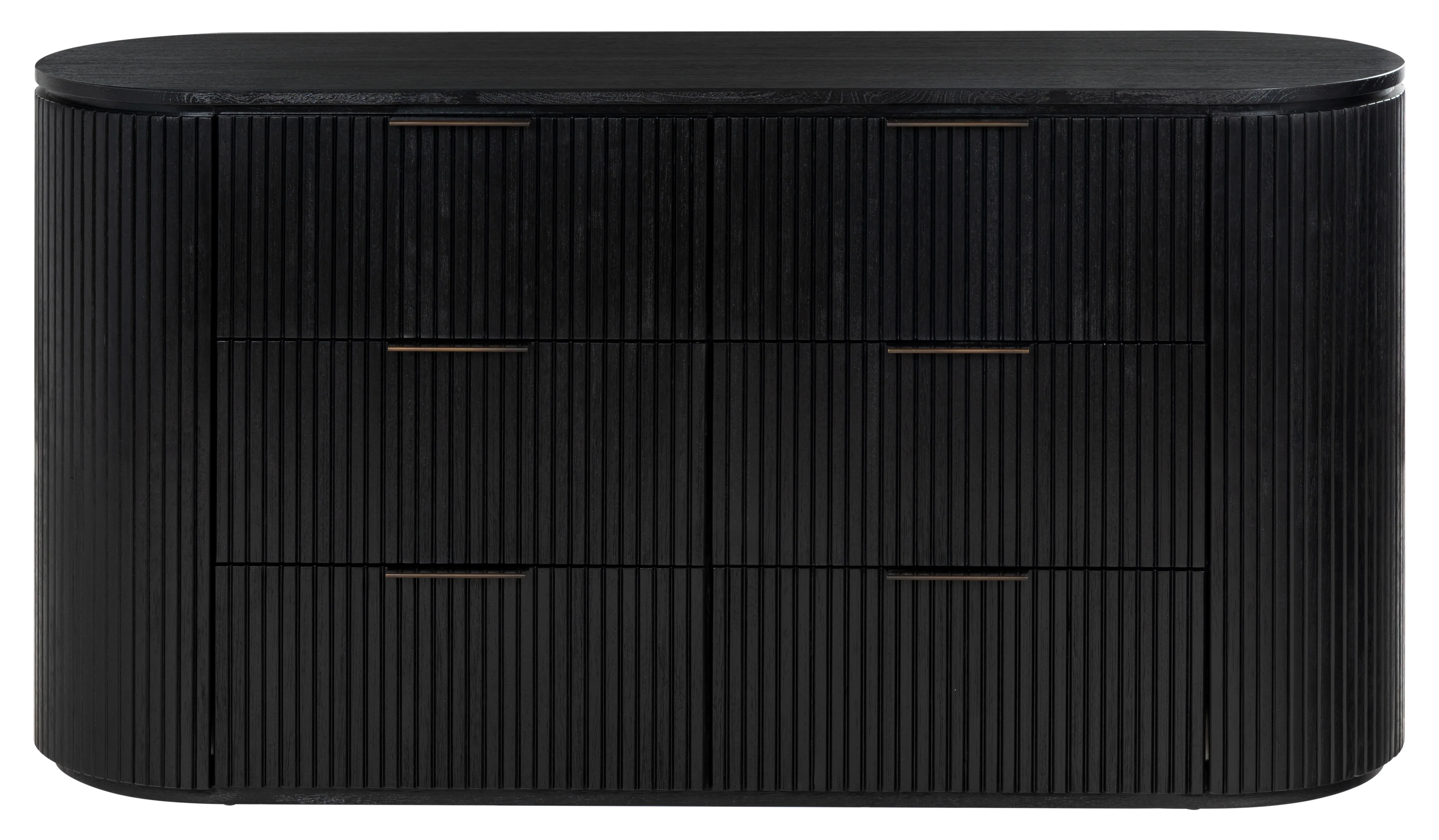 Rikki Fluted 6 Drawer Wood Dresser