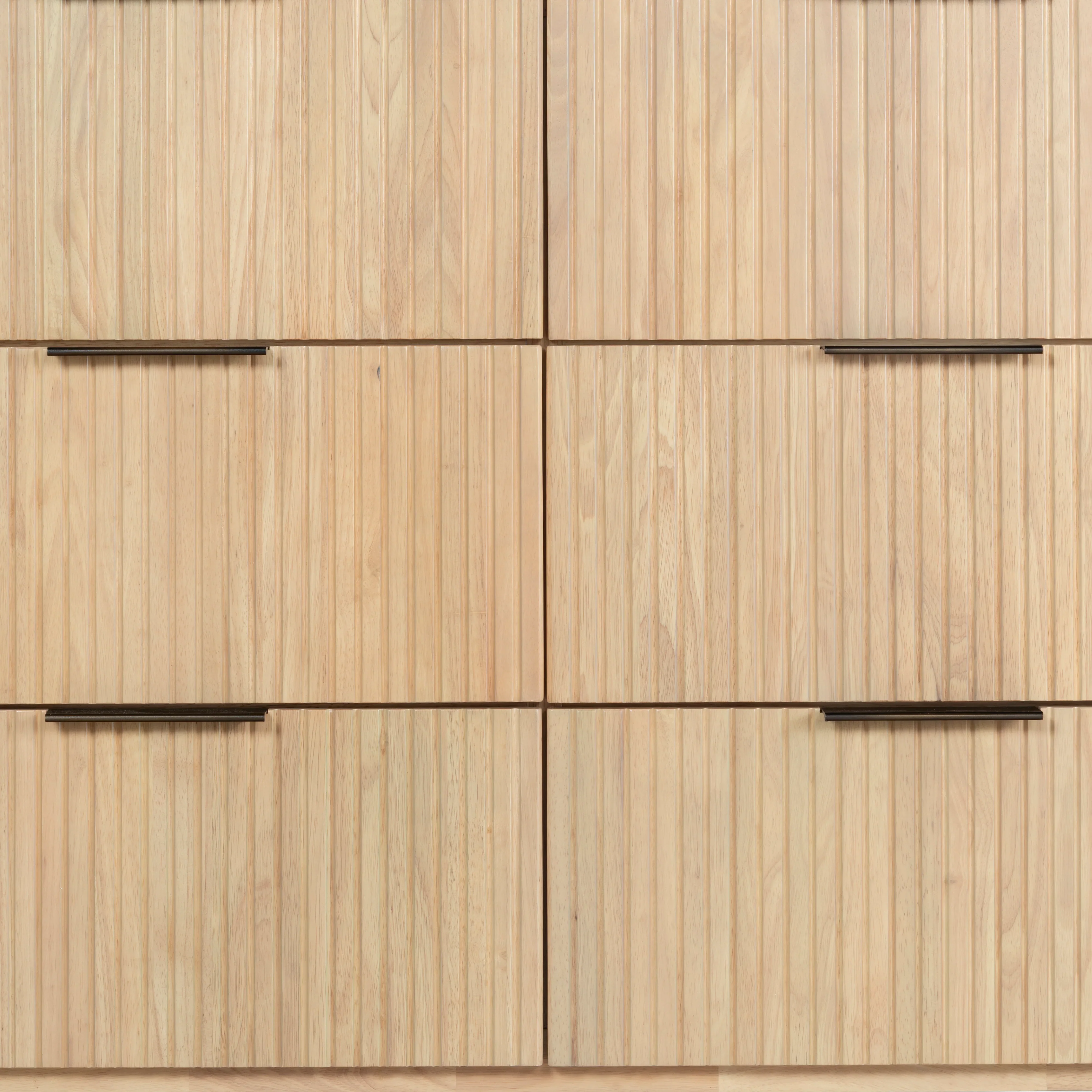 Rikki Fluted 6 Drawer Wood Dresser - Image 20
