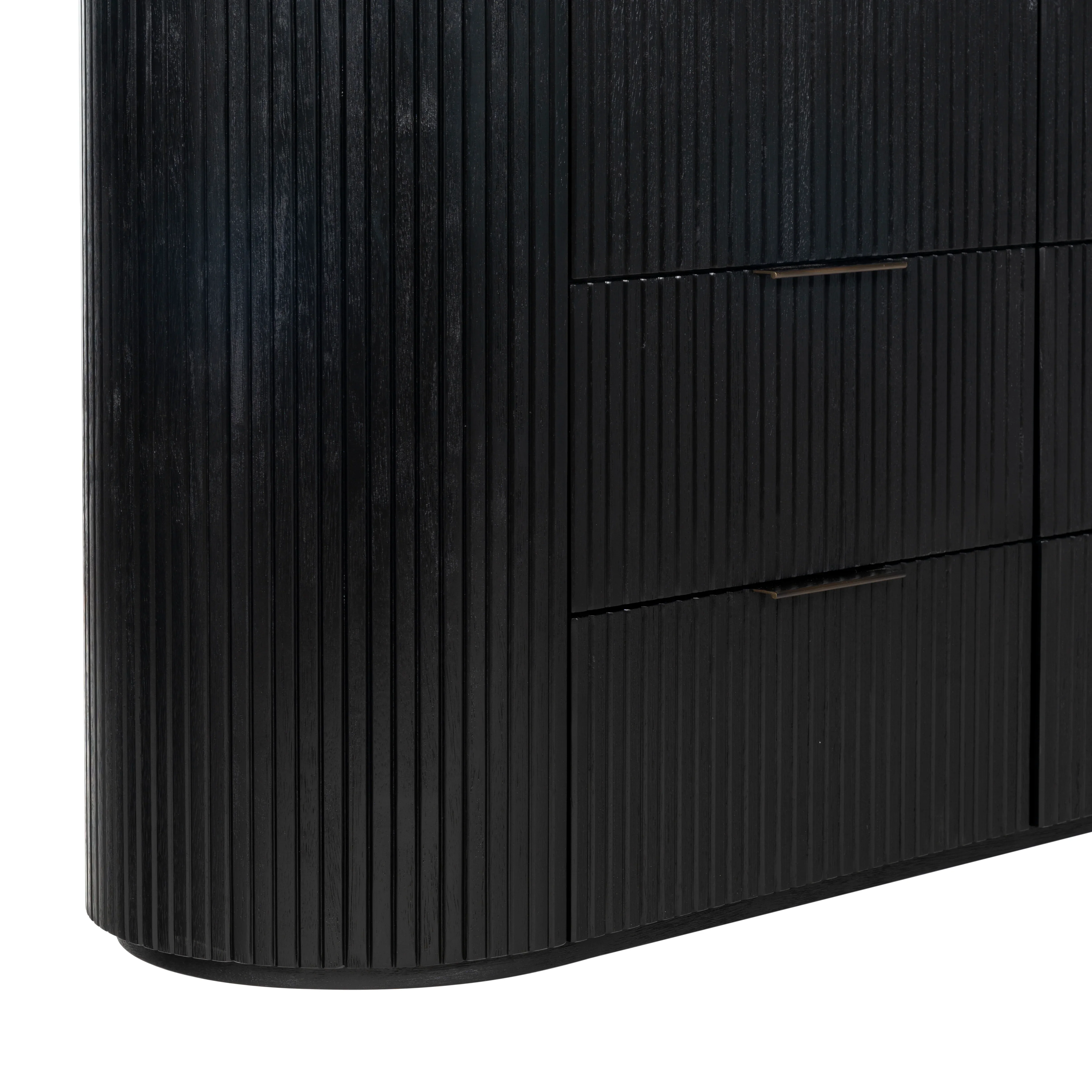 Rikki Fluted 6 Drawer Wood Dresser - Image 8