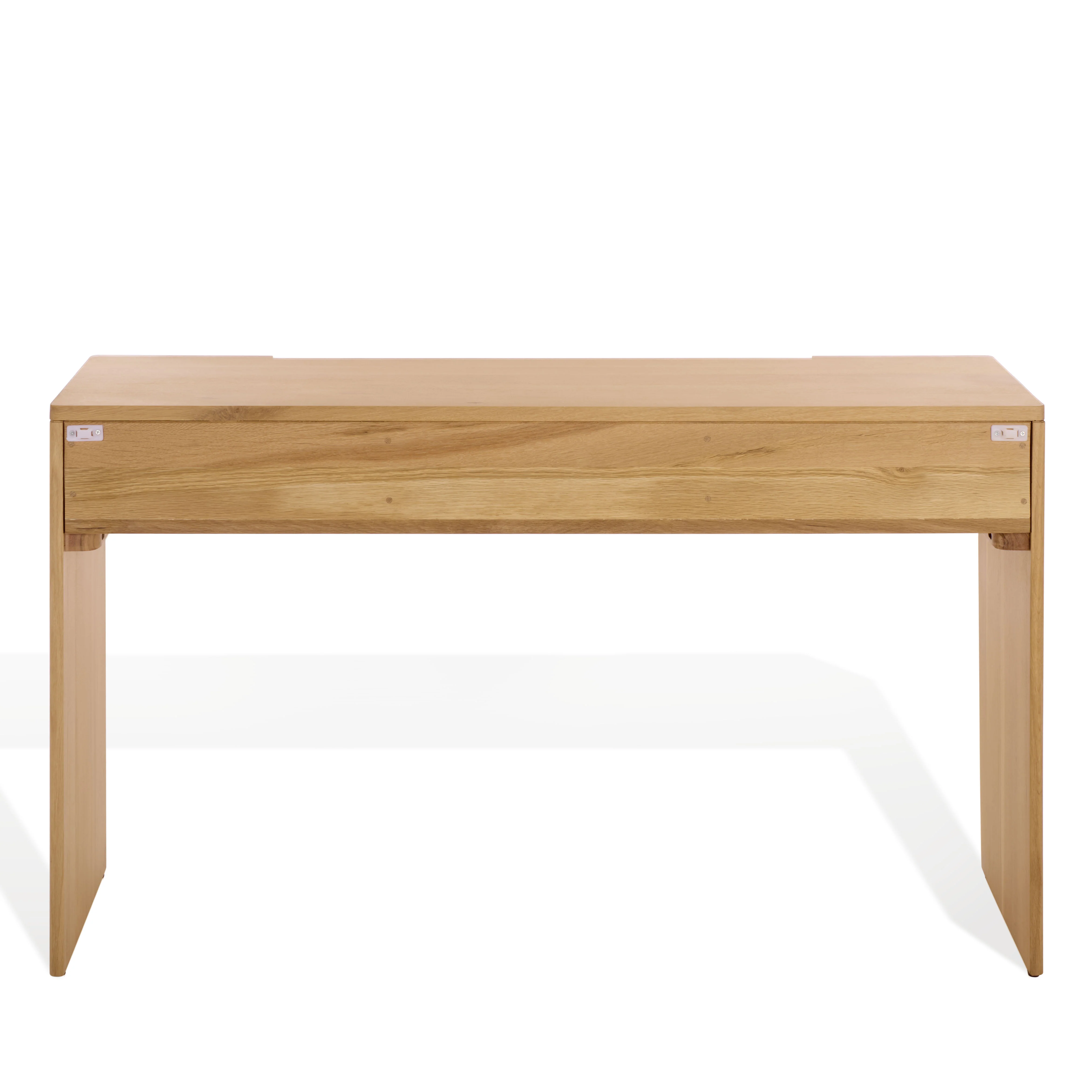Riverside Oak Wood 3 Drawer Console Table - Image 4