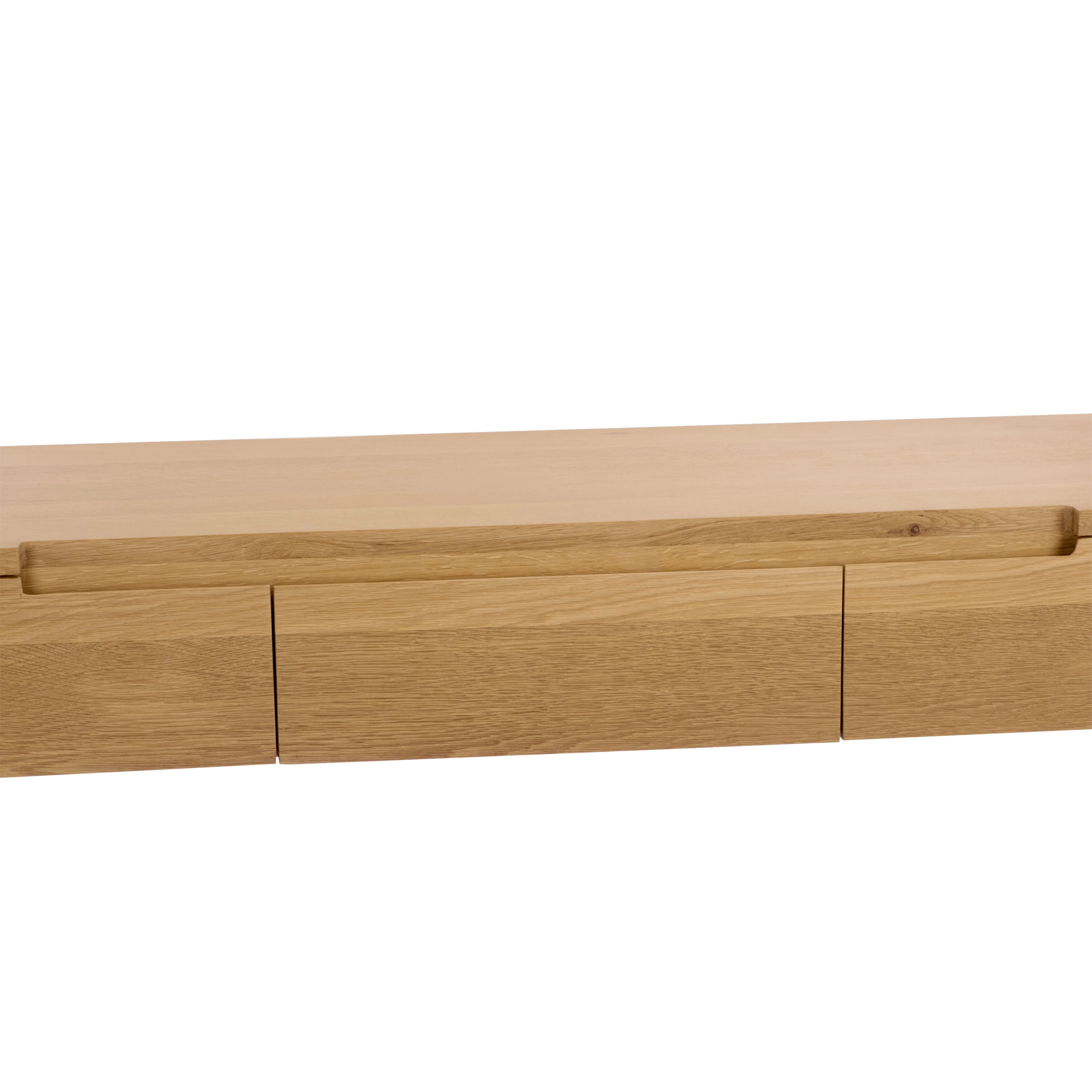 Riverside Oak Wood 3 Drawer Console Table - Image 9