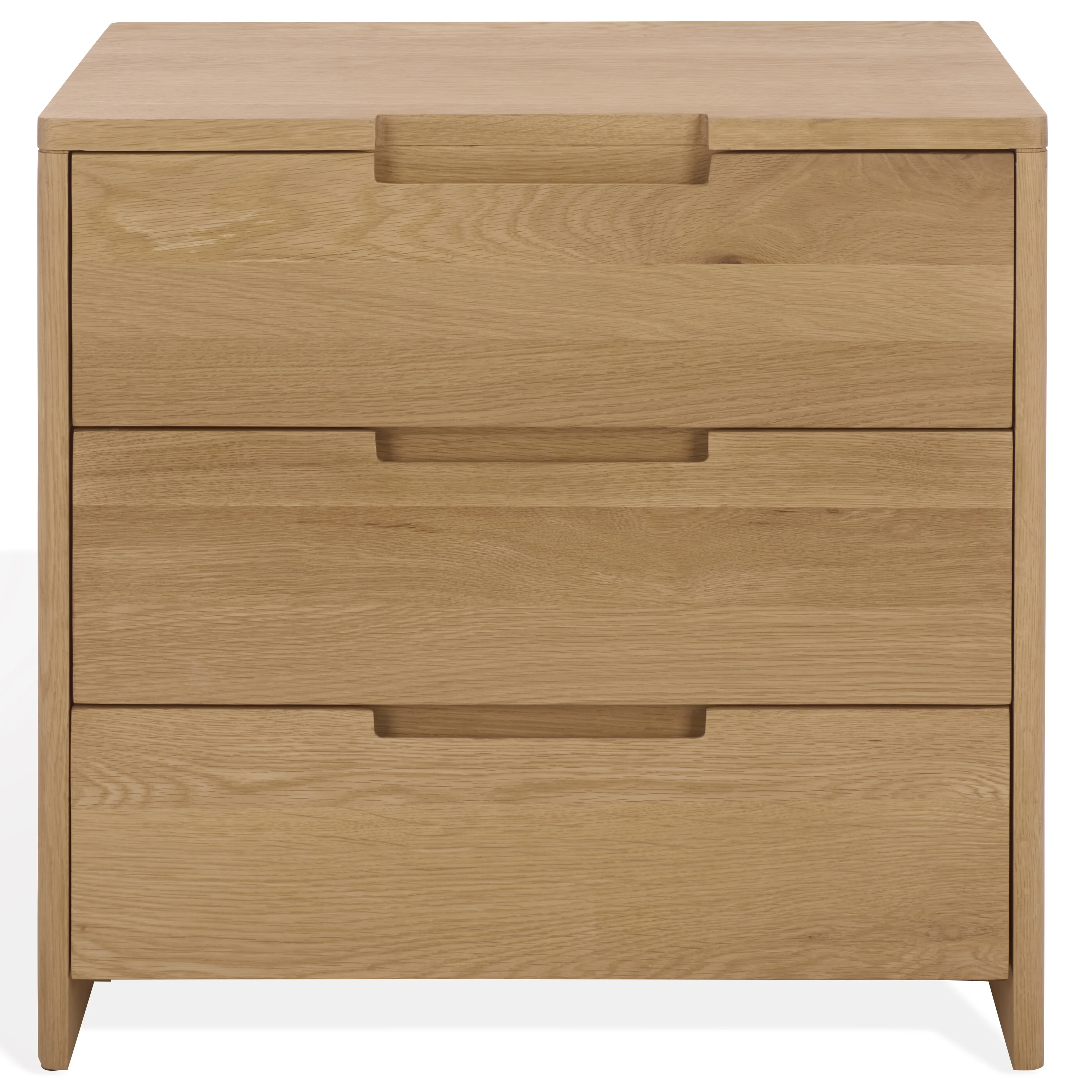 Riverside Oak Wood 3 Drawer Nightstand