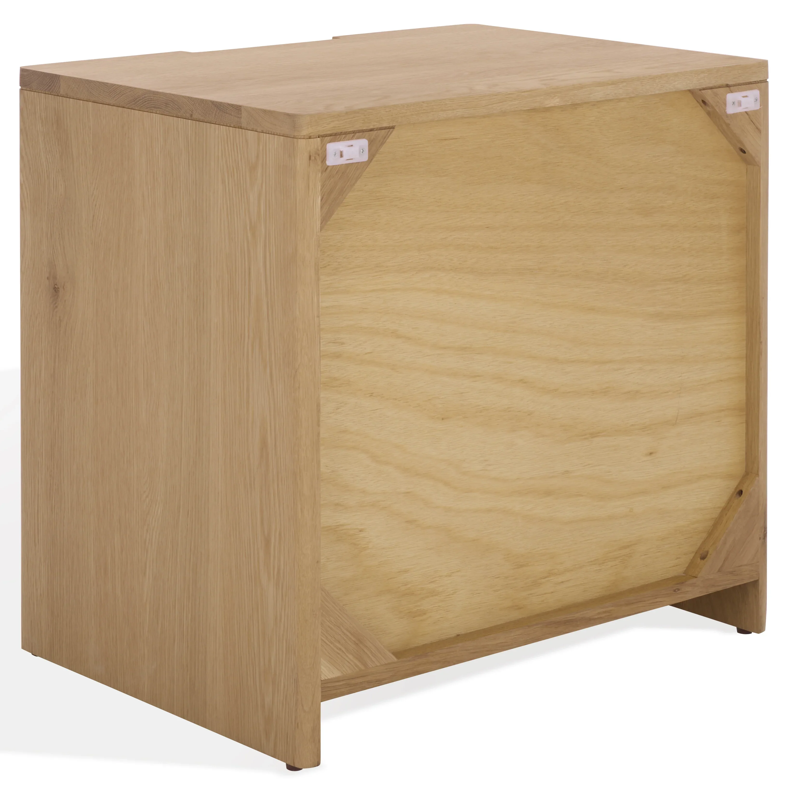 Riverside Oak Wood 3 Drawer Nightstand - Image 10