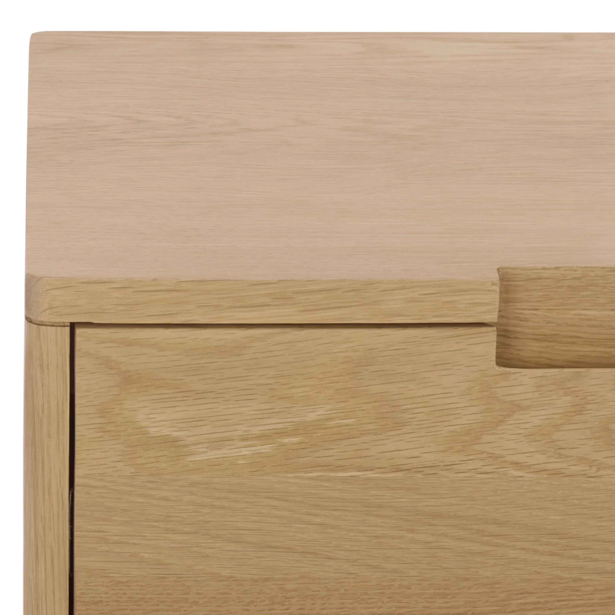 Riverside Oak Wood 3 Drawer Nightstand - Image 11