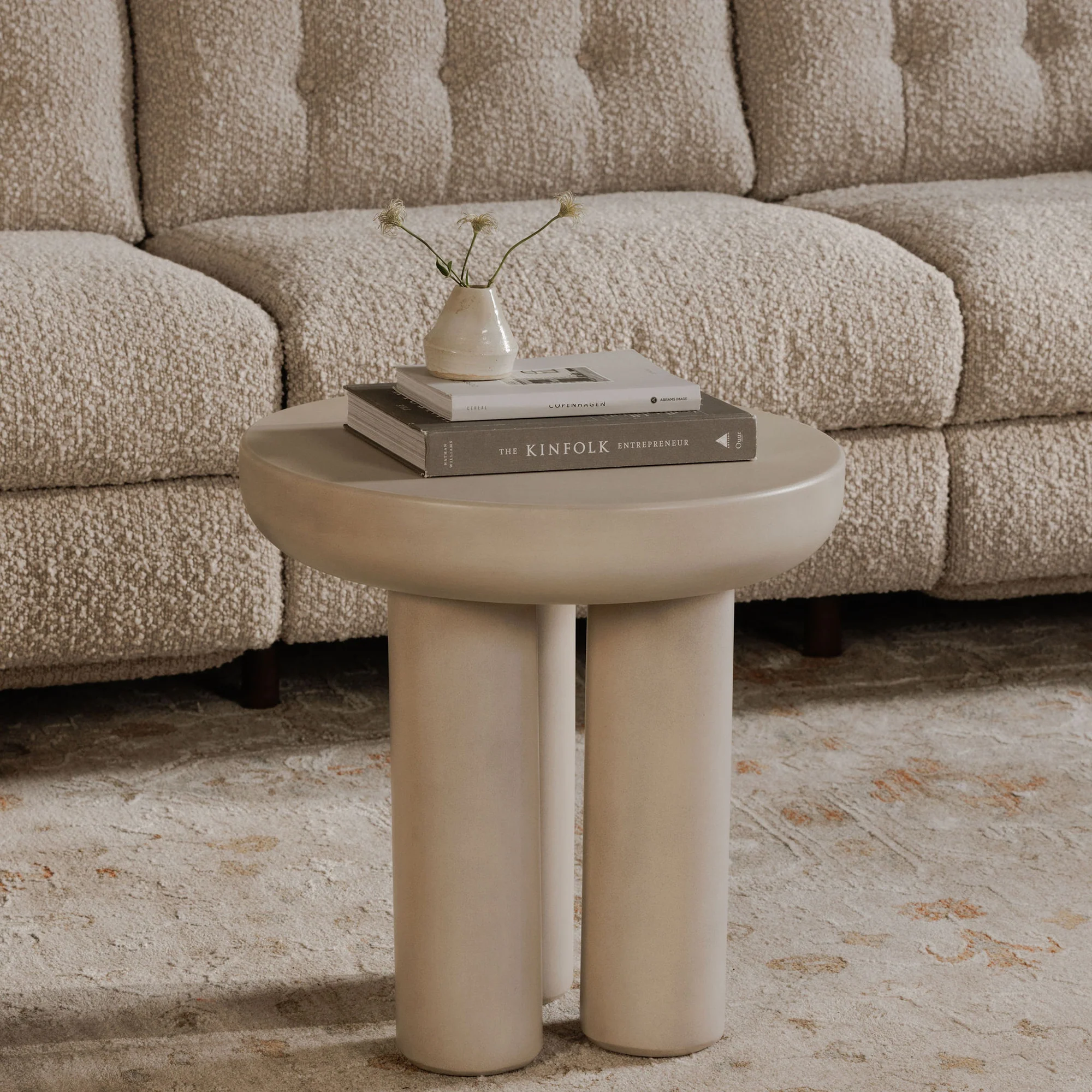 Rocca Side Table Cream - Image 2
