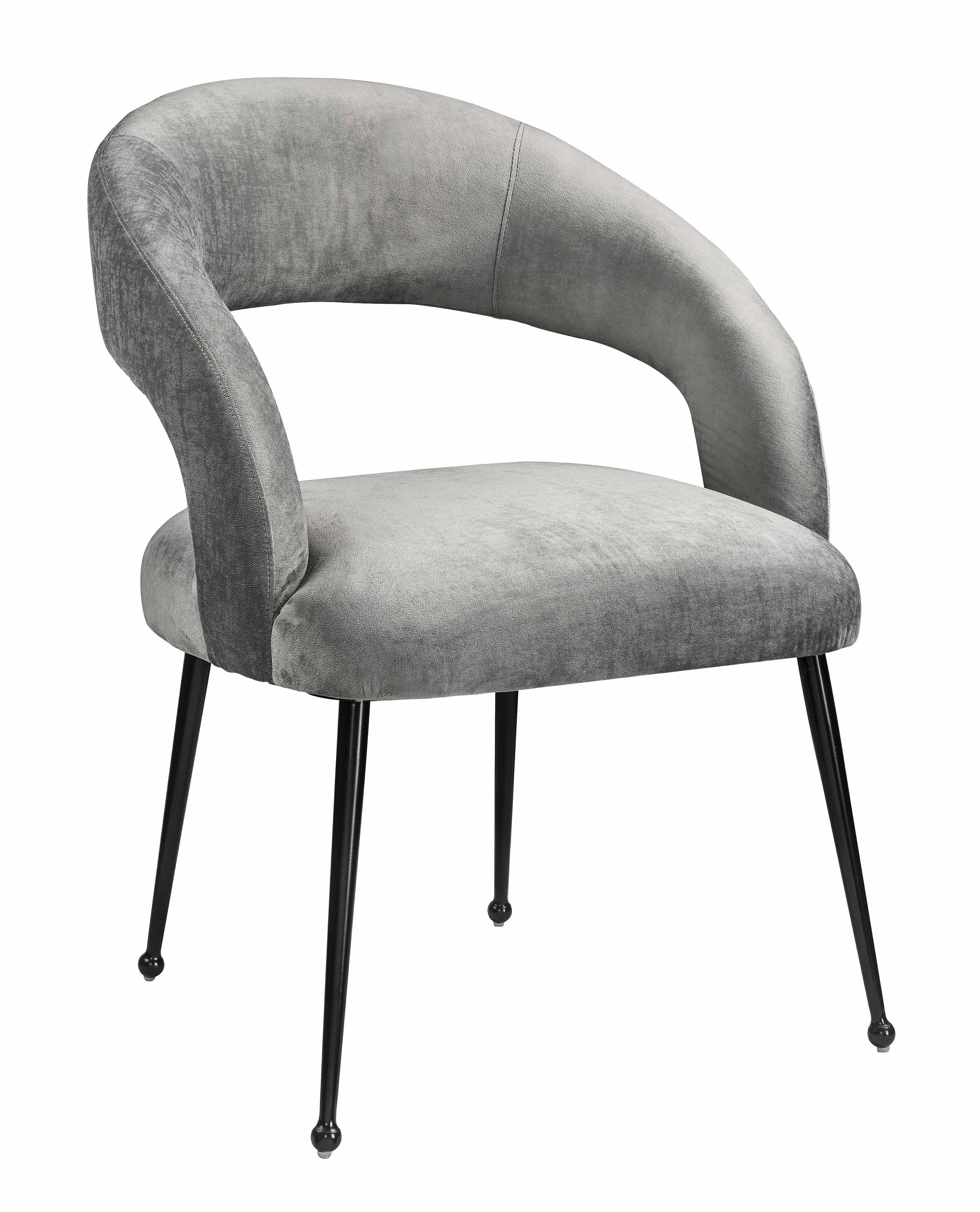 Rocco Slub Grey Dining Chair - Set of 2