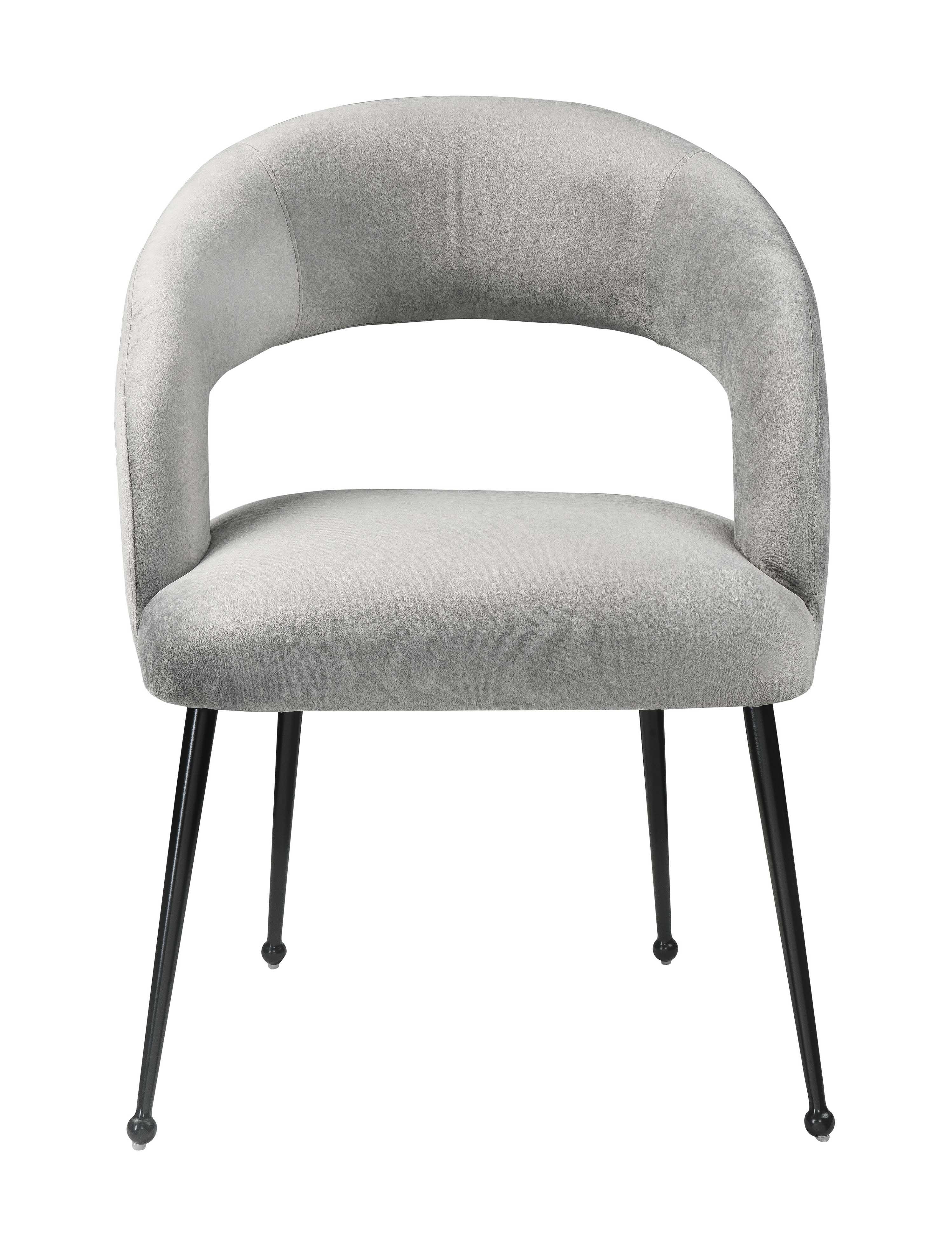 Rocco Slub Grey Dining Chair - Set of 2 - Image 3