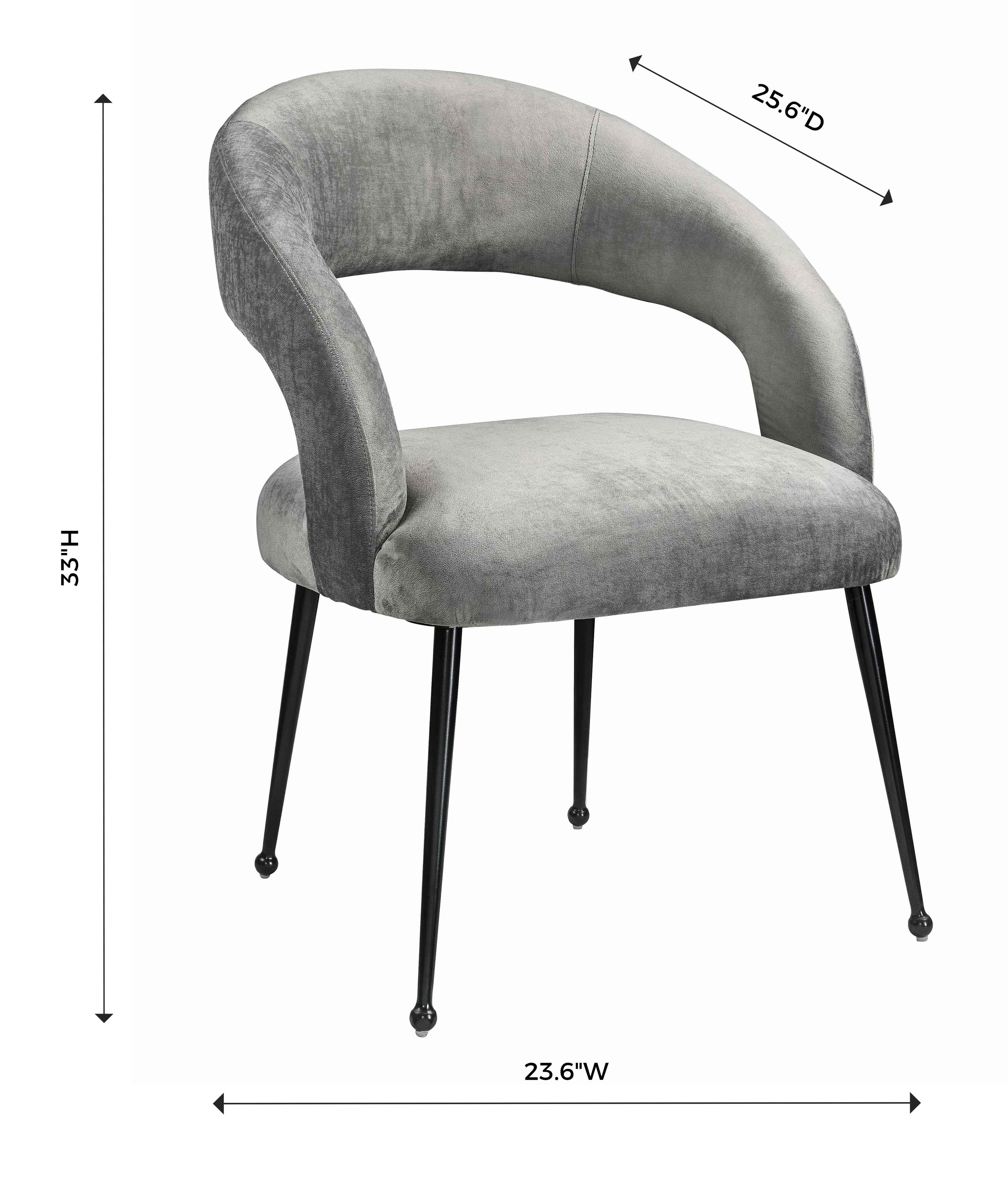 Rocco Slub Grey Dining Chair - Set of 2 - Image 6