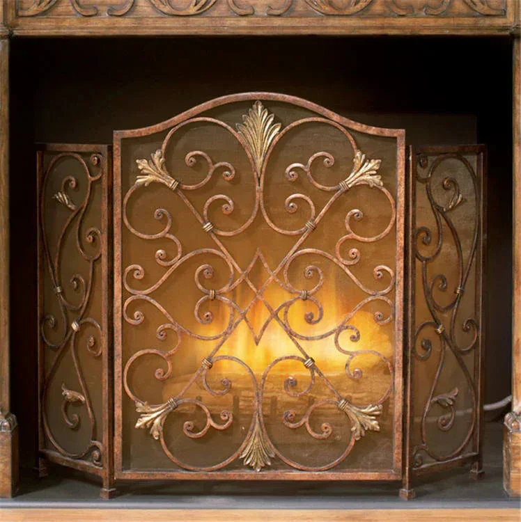 Rockefeller 3-Panel Fireplace Screen - Image 2