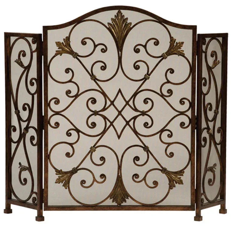 Rockefeller 3-Panel Fireplace Screen - Image 5