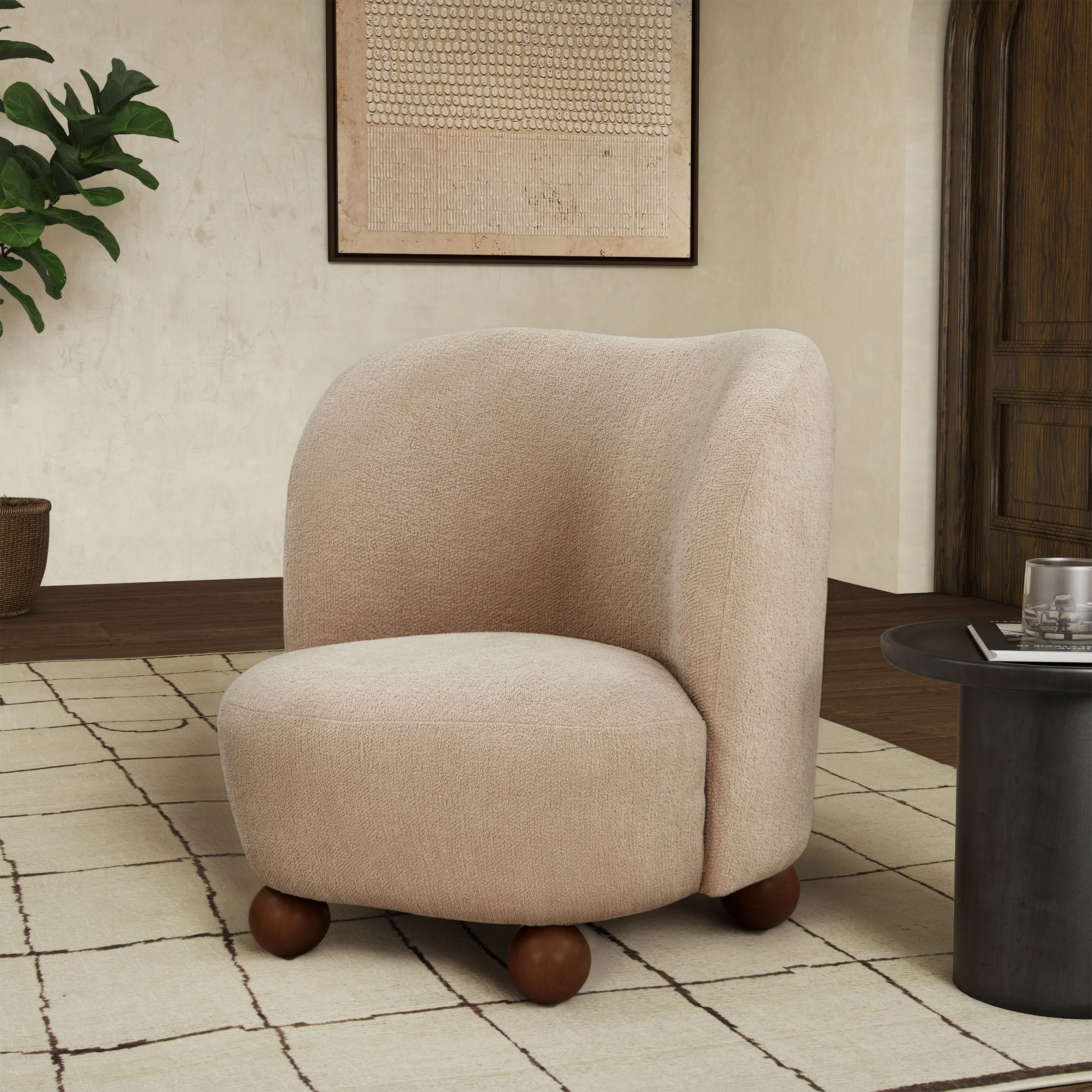 Rodolfo Boucle Accent Chair - Image 11
