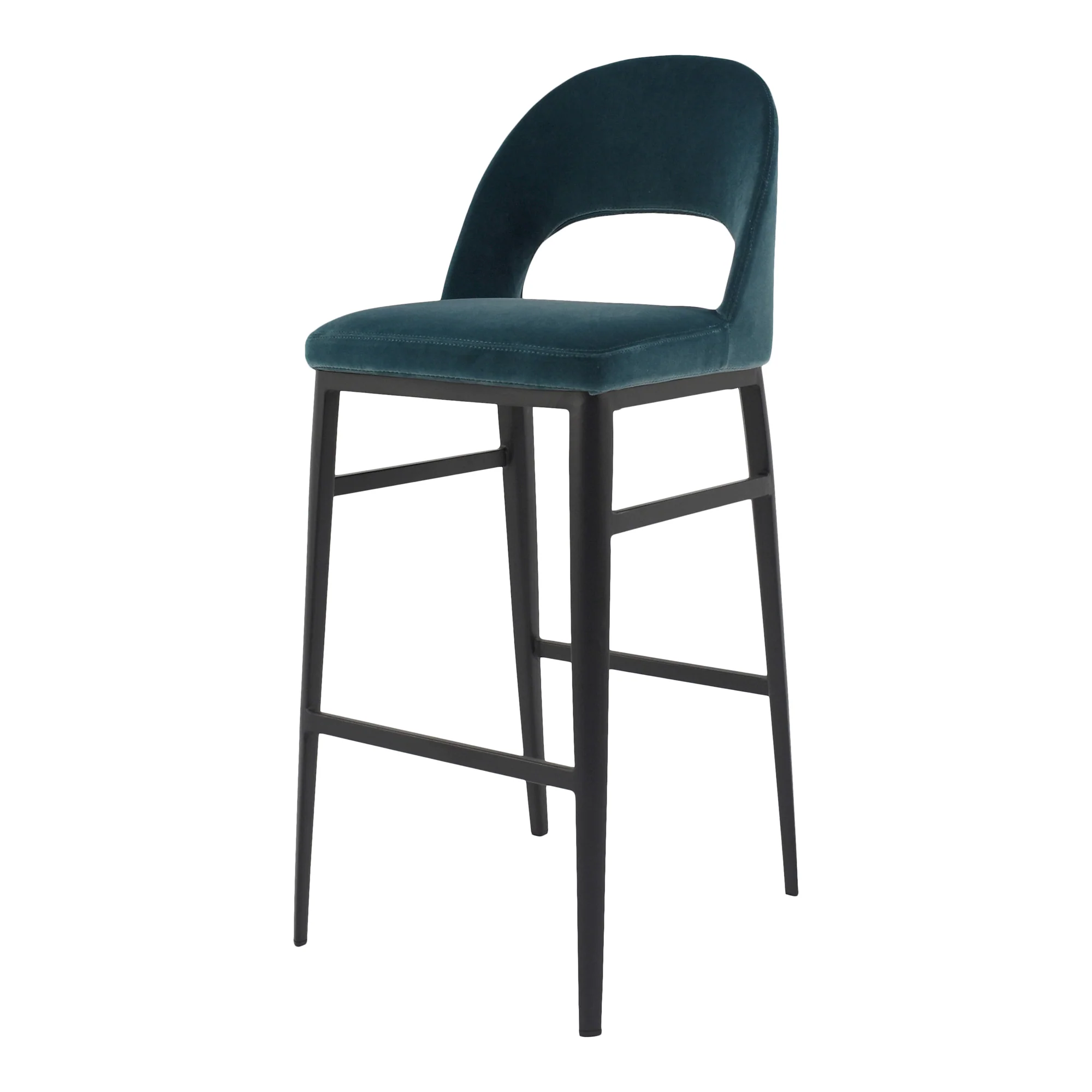 Roger Barstool Teal Velvet - Set of 2 - Image 3