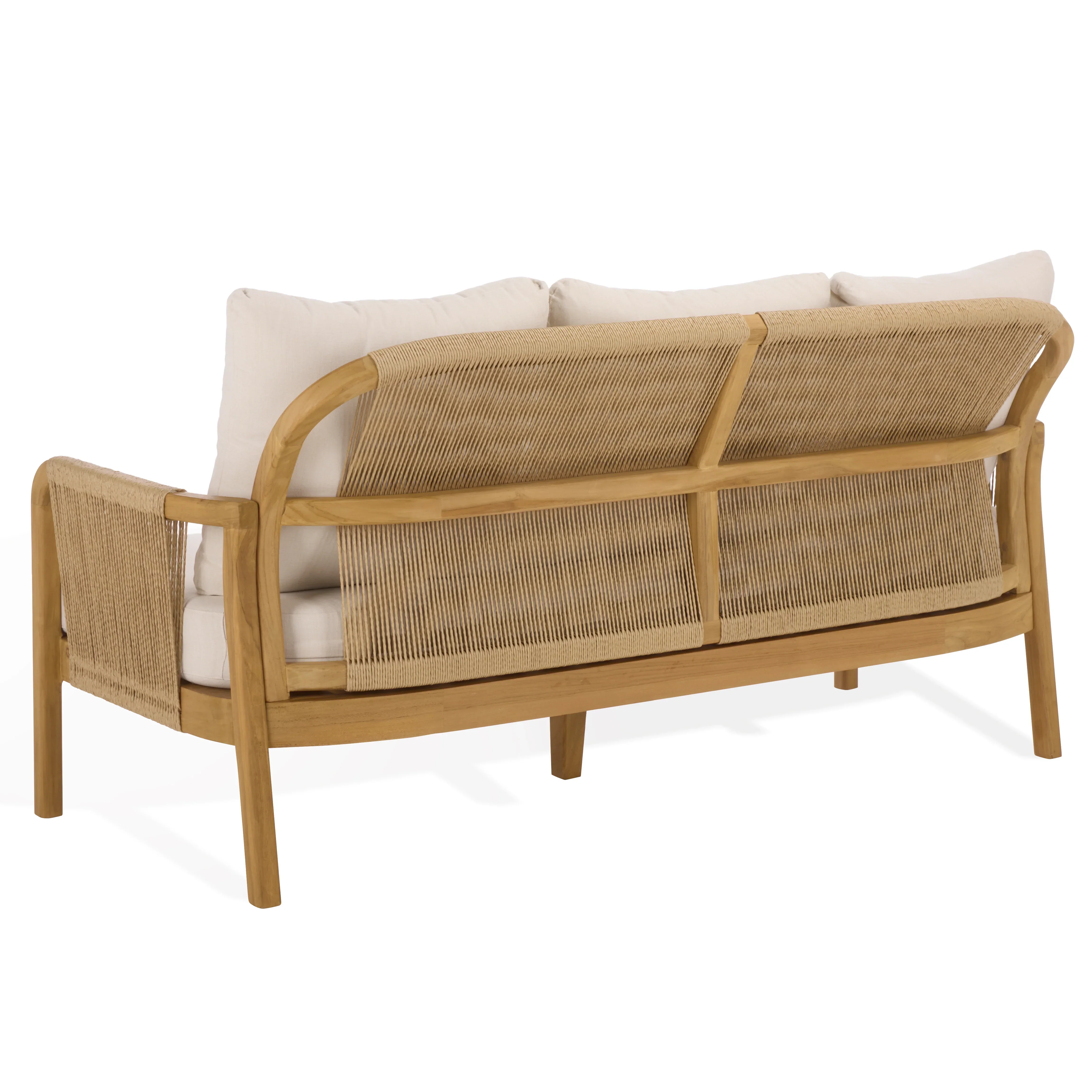 Rogers Teak And Hyacinth Patio Sofa - Image 10