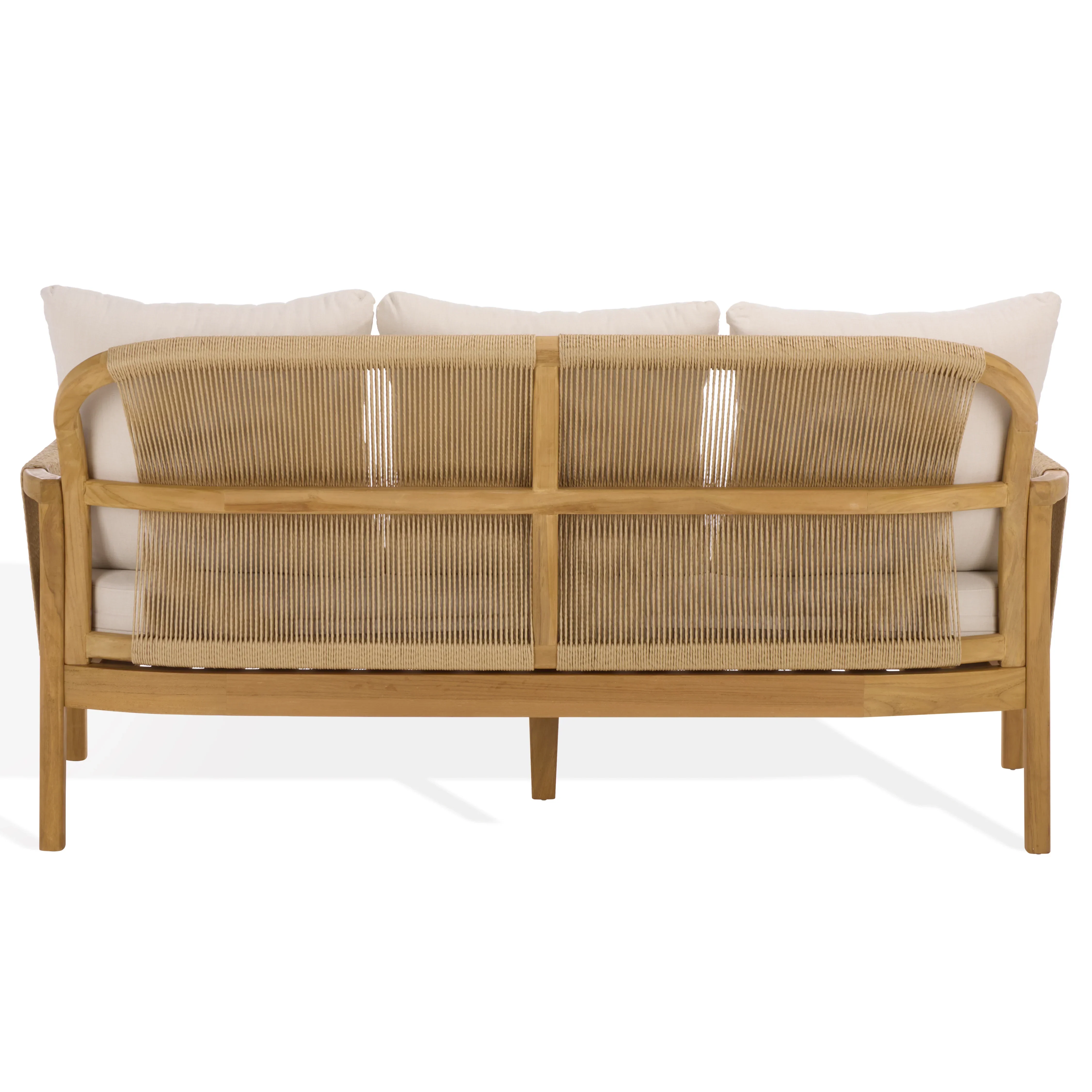 Rogers Teak And Hyacinth Patio Sofa - Image 3