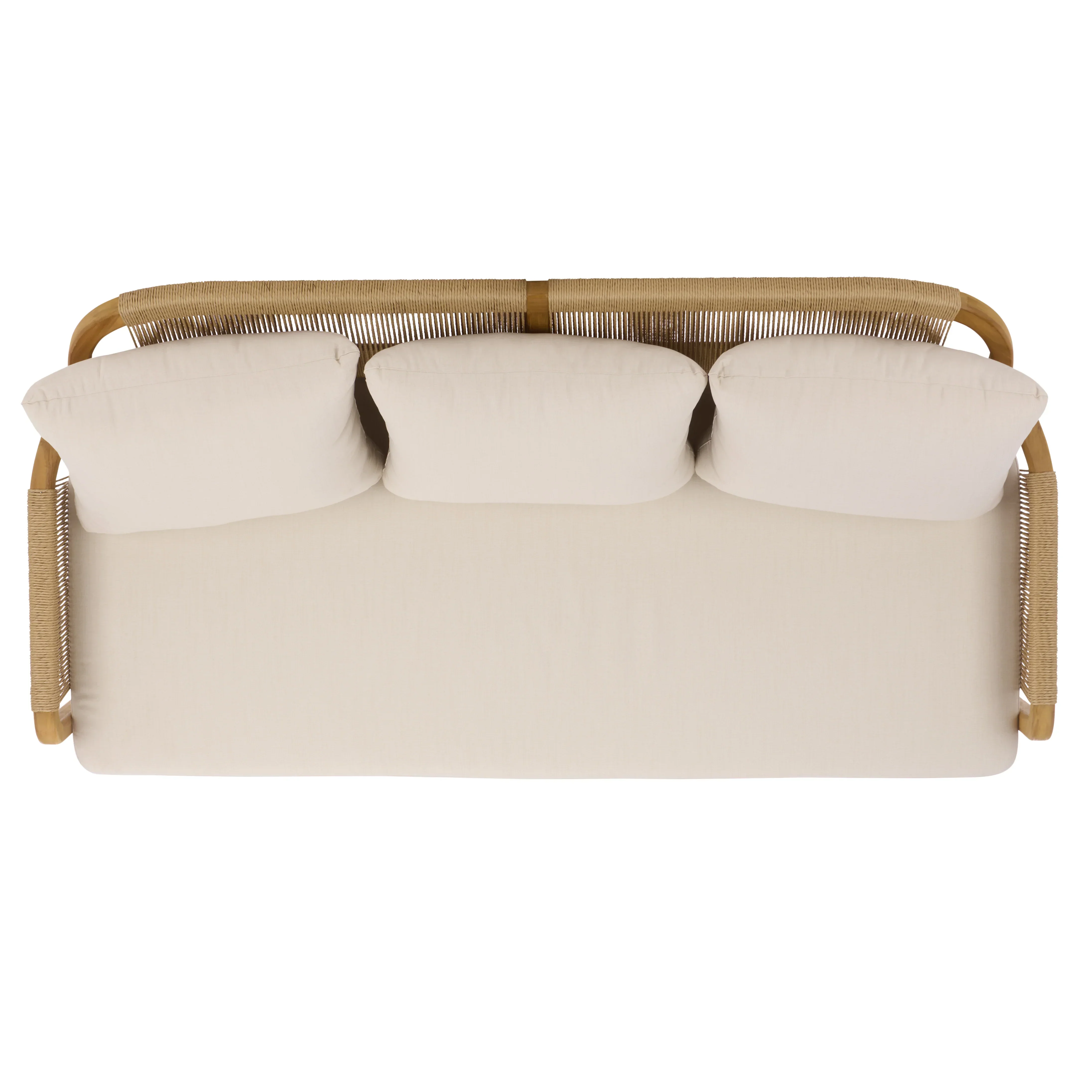 Rogers Teak And Hyacinth Patio Sofa - Image 9