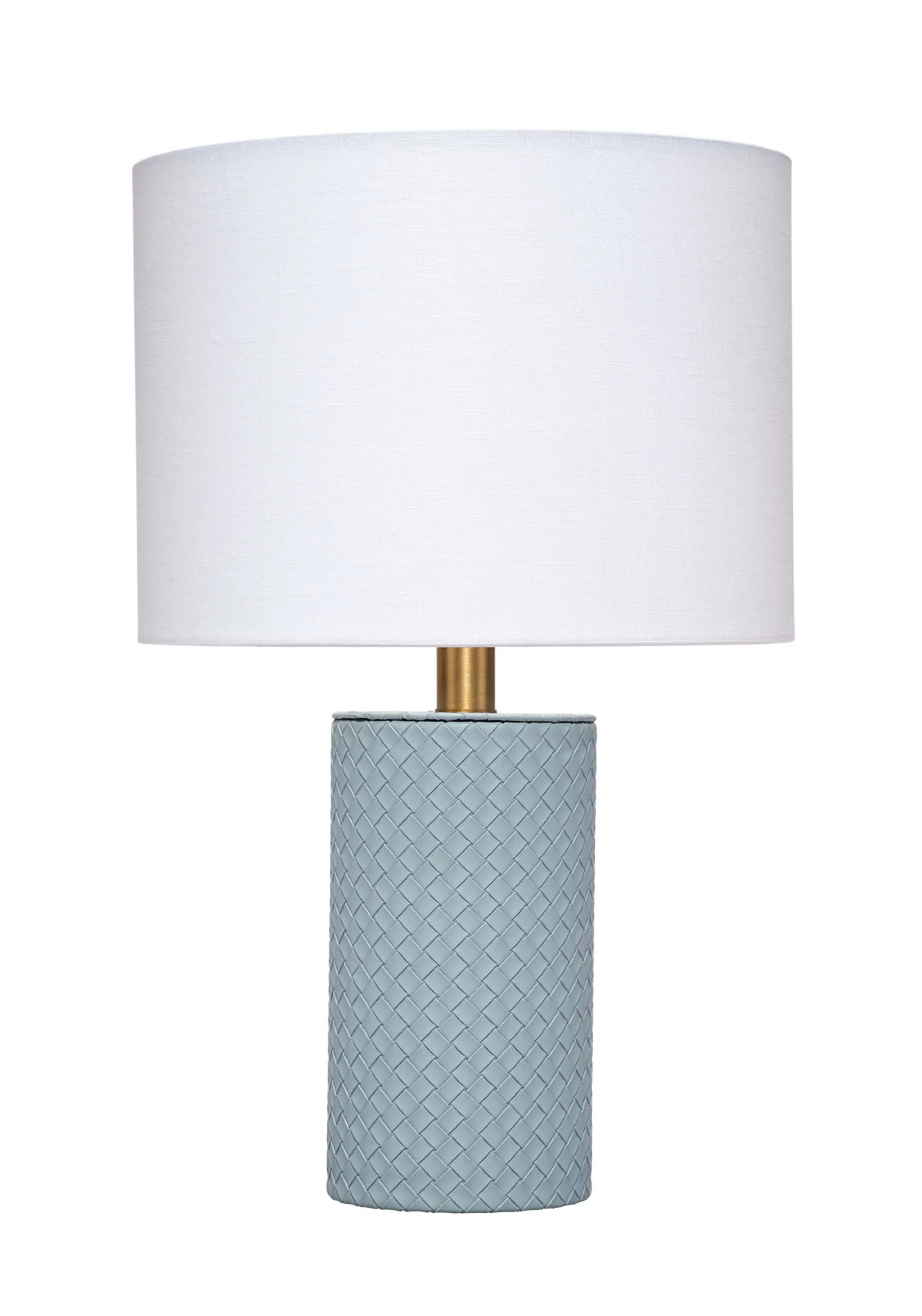 Roman Leather Table Lamp with Linen Shade