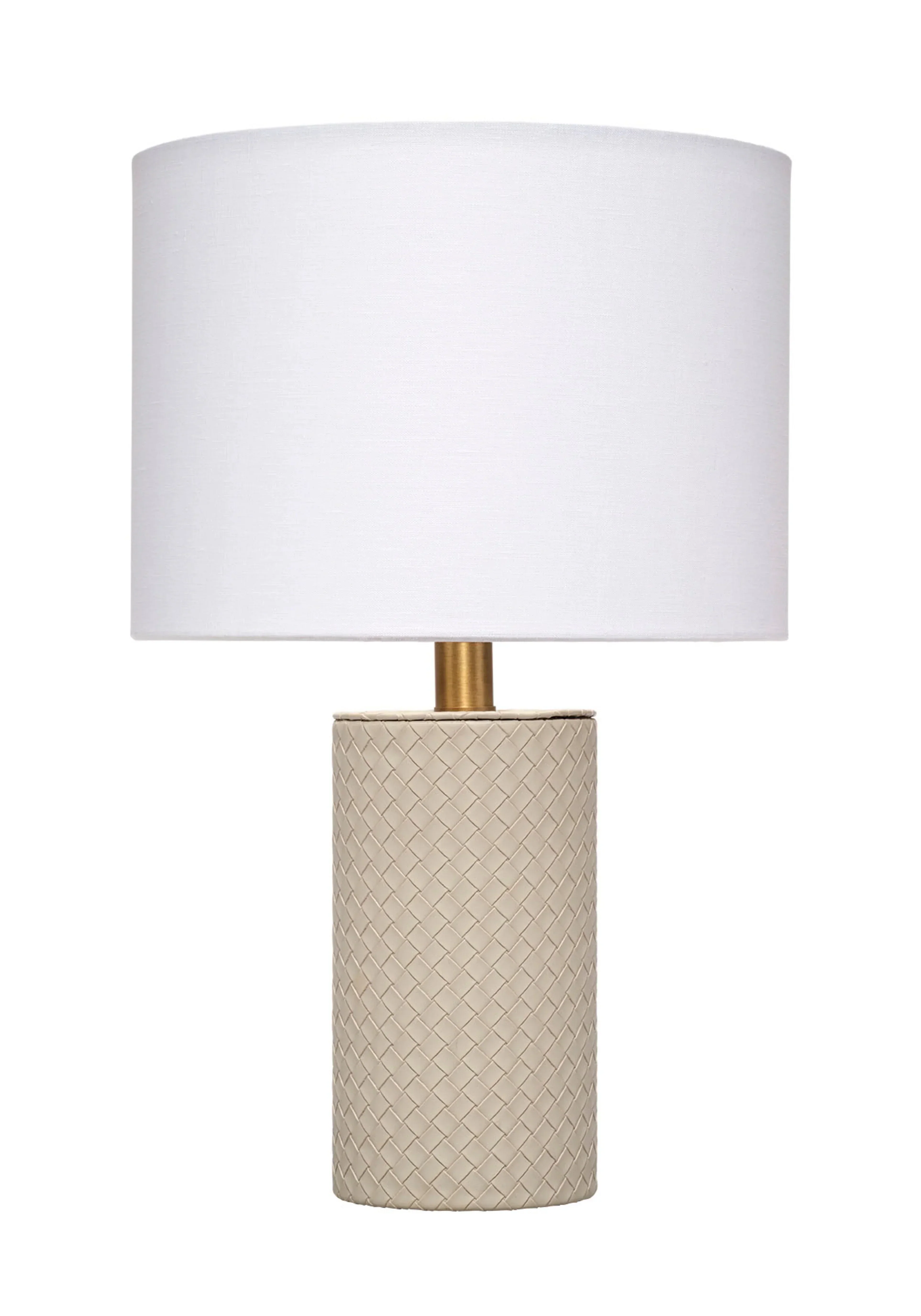 Roman Leather Table Lamp with Linen Shade - Image 4