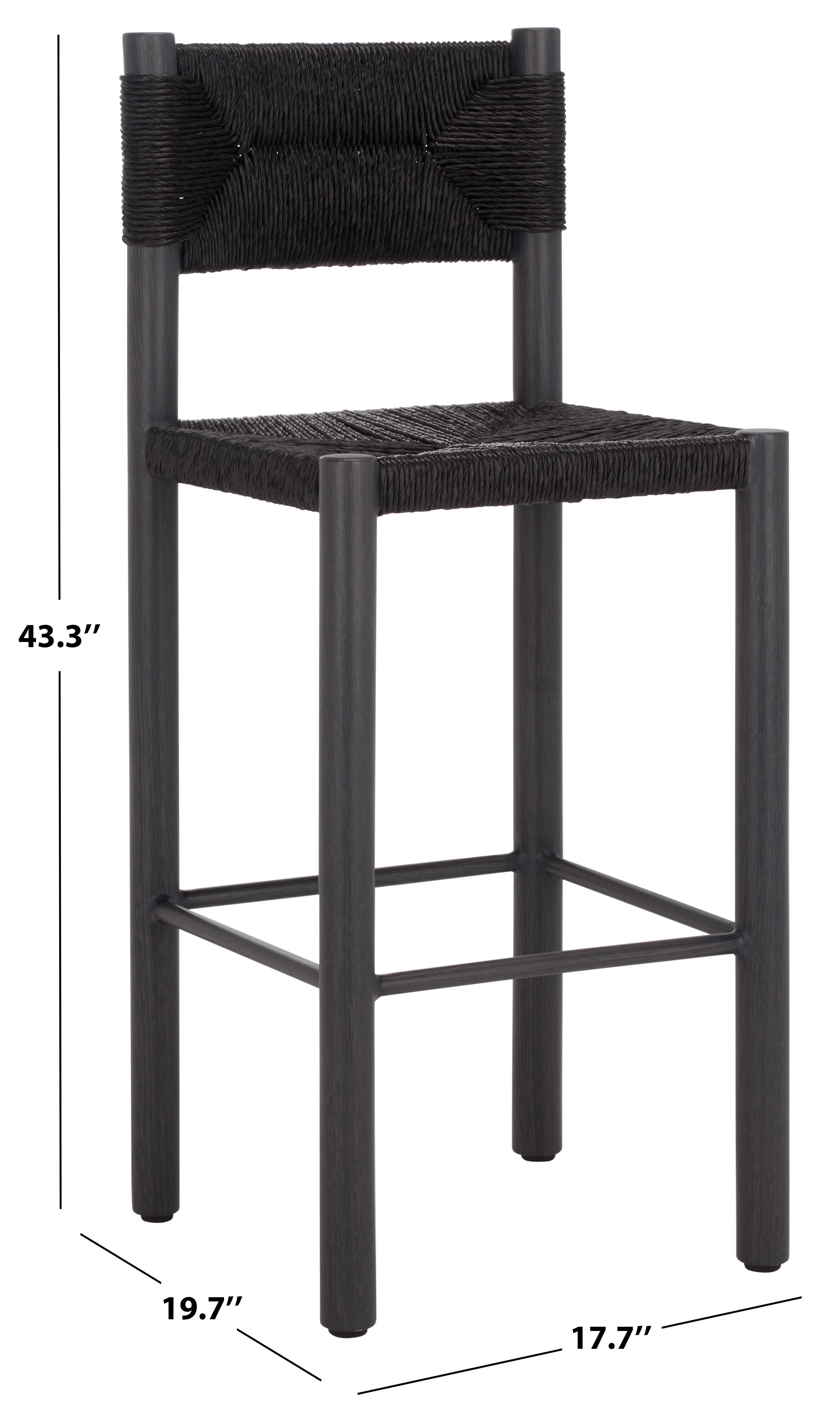 Romona Rattan Weaving Outdoor Barstool - Set of 2 - Image 17