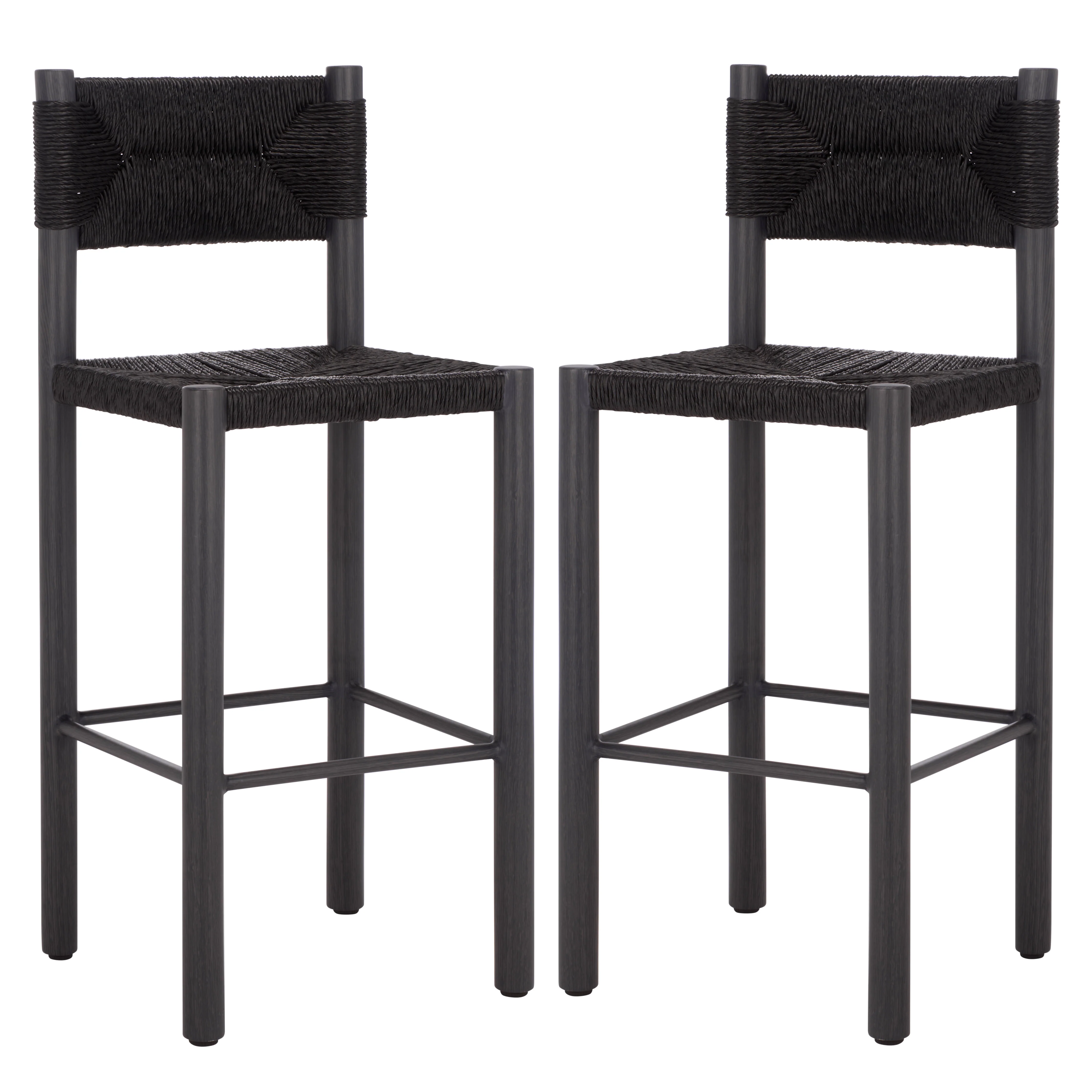 Romona Rattan Weaving Outdoor Barstool - Set of 2 - Image 2