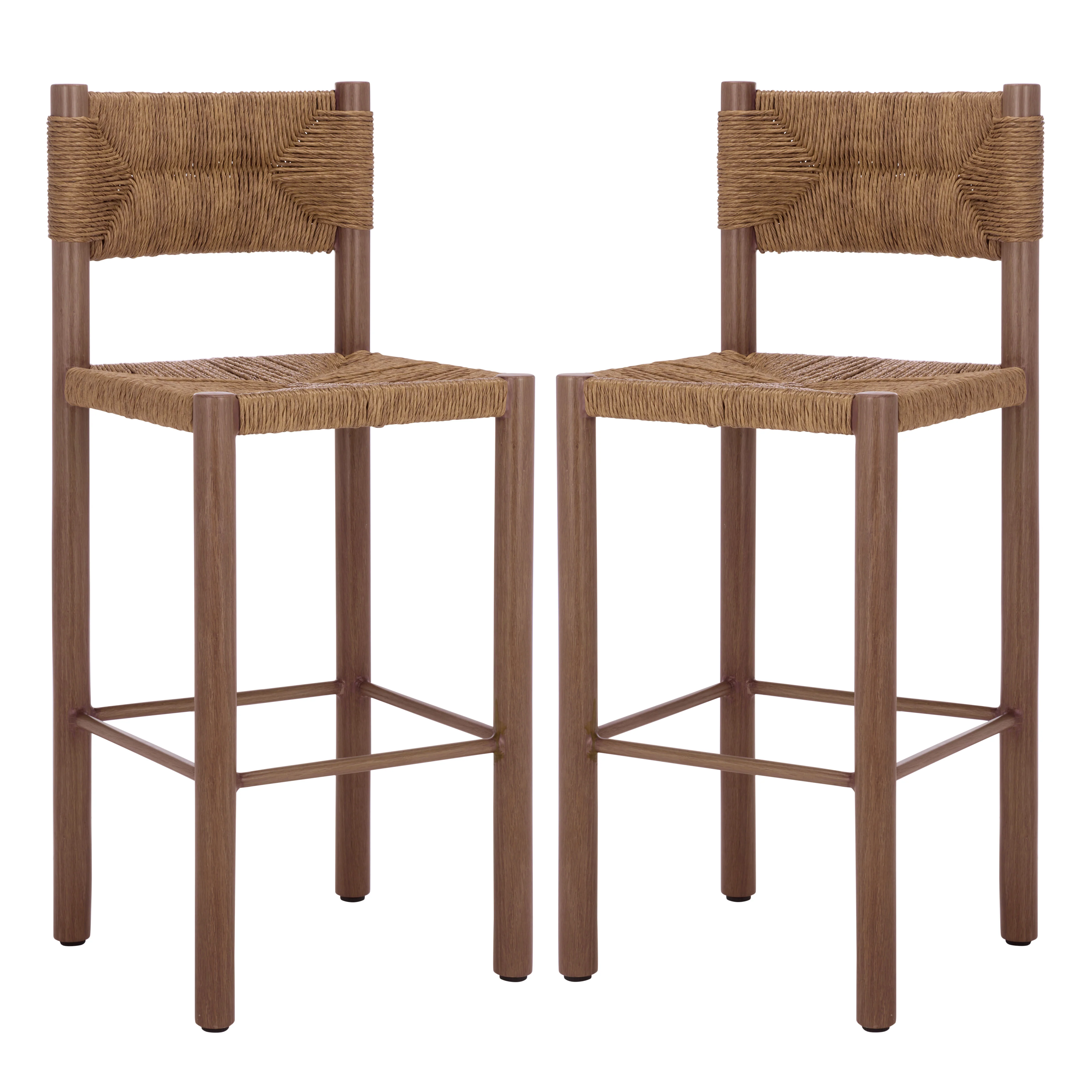 Romona Rattan Weaving Outdoor Barstool - Set of 2 - Image 4