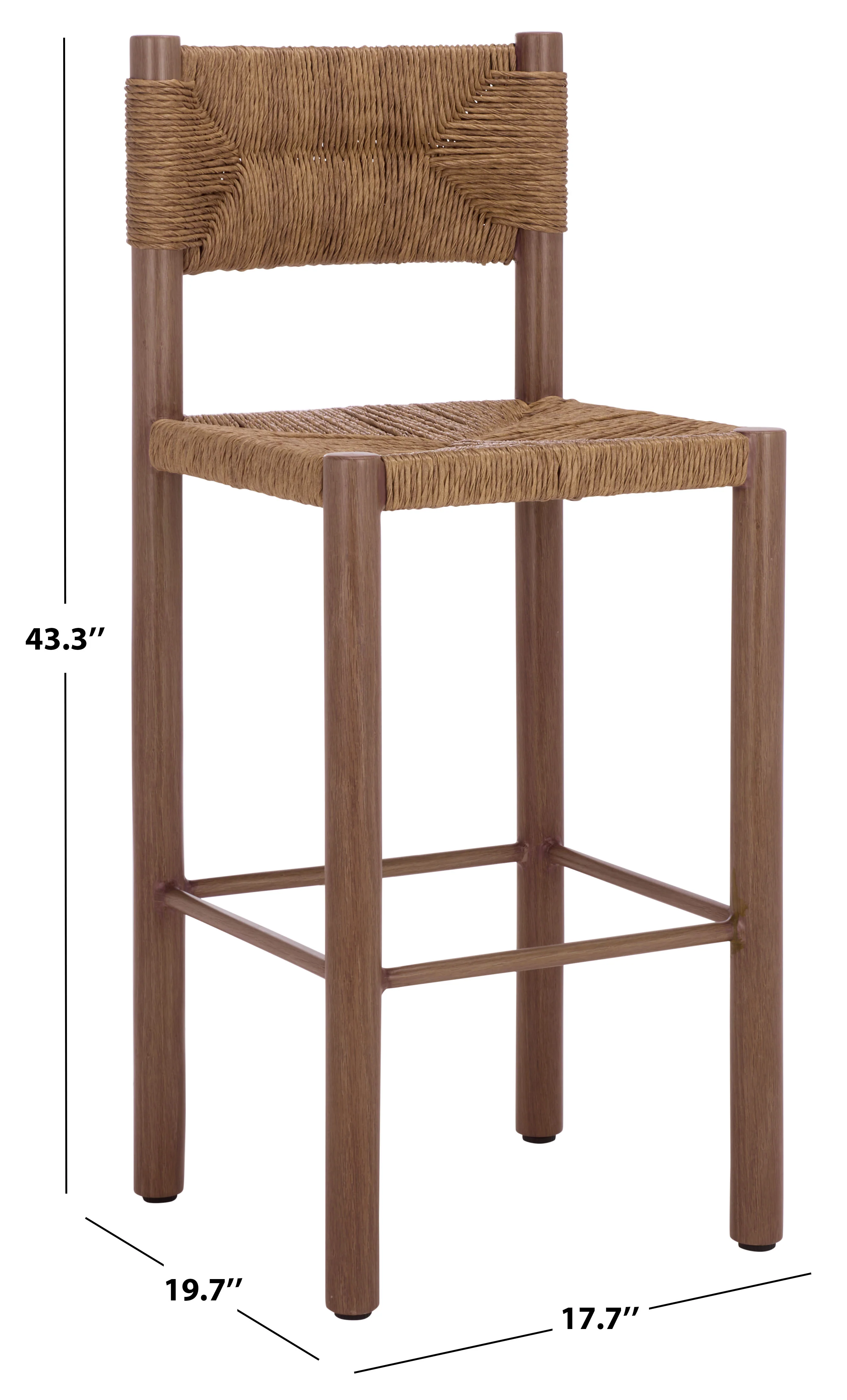 Romona Rattan Weaving Outdoor Barstool - Set of 2 - Image 52