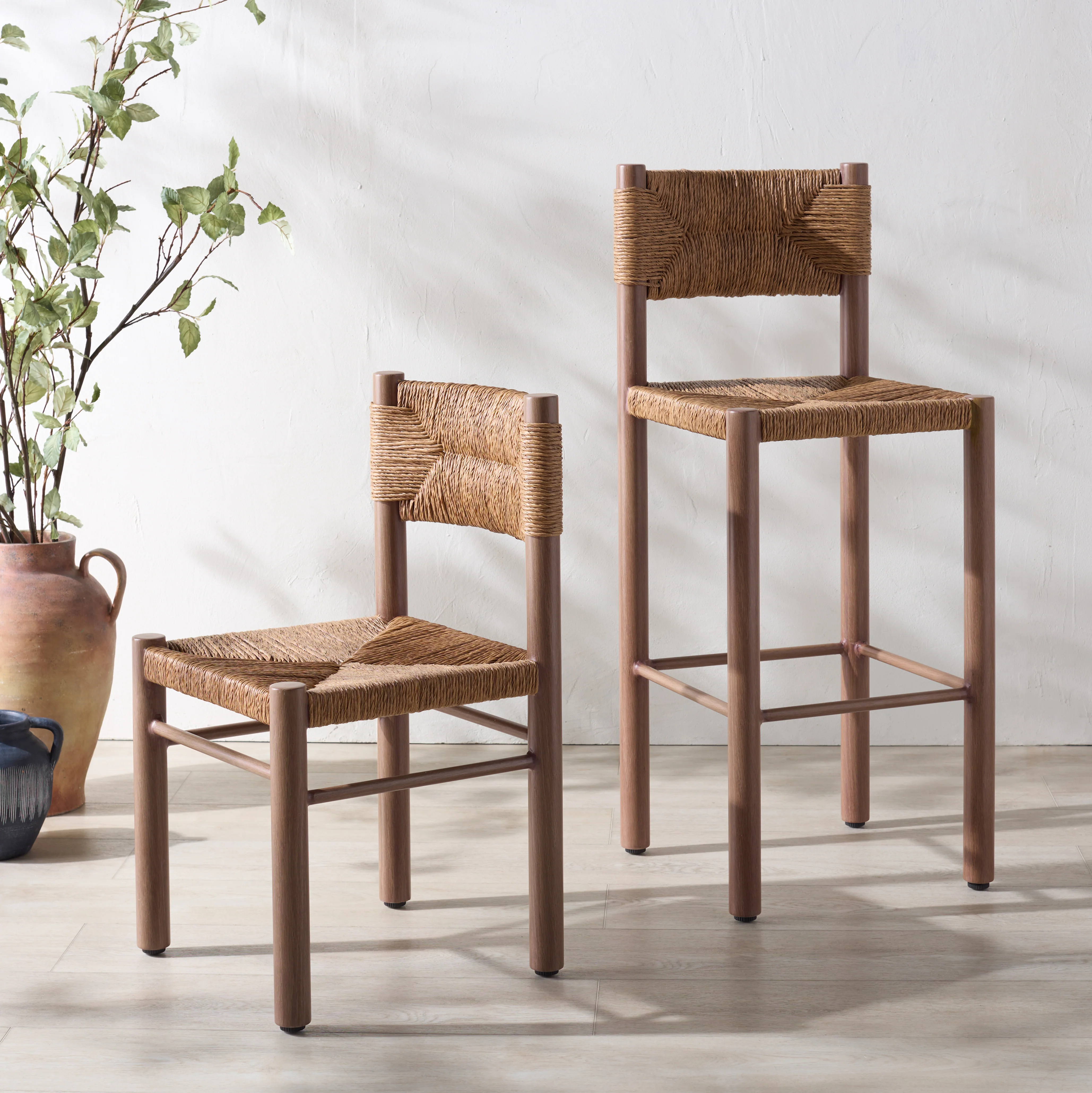 Romona Rattan Weaving Outdoor Barstool - Set of 2 - Image 70