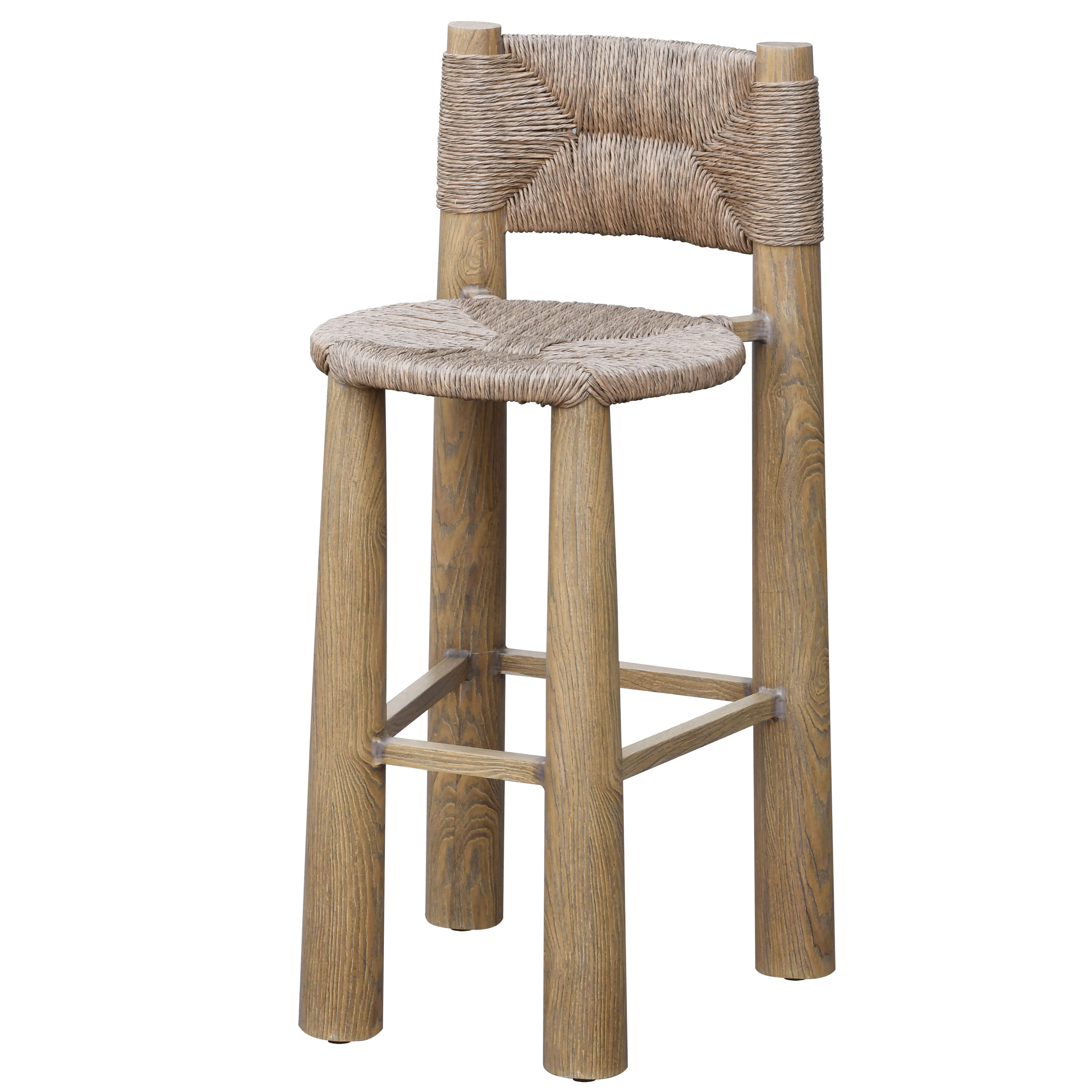Romona Rattan Weaving Round Outdoor Barstool - Image 4