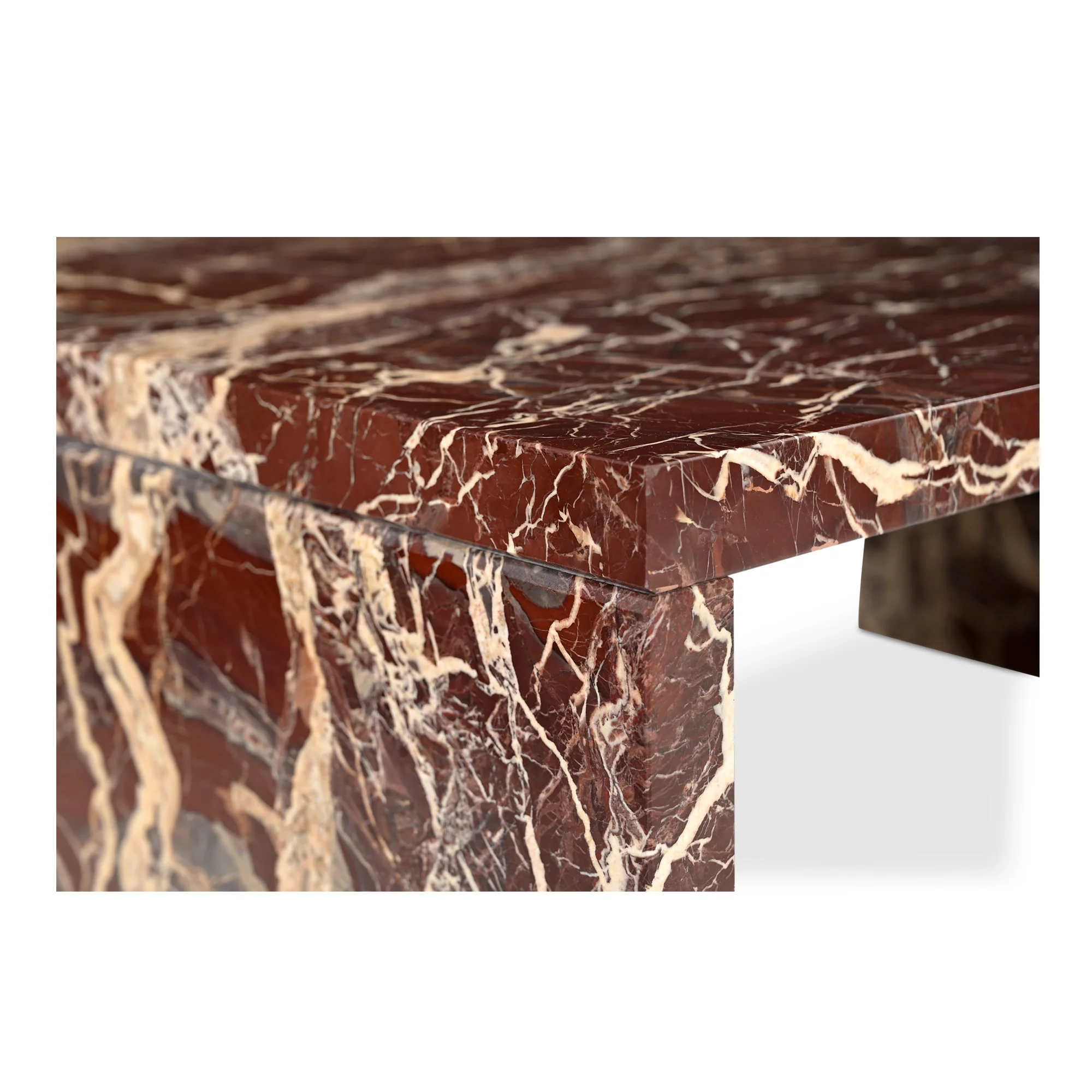 Rosa Coffee Table Rosso Levanto Marble - Image 4