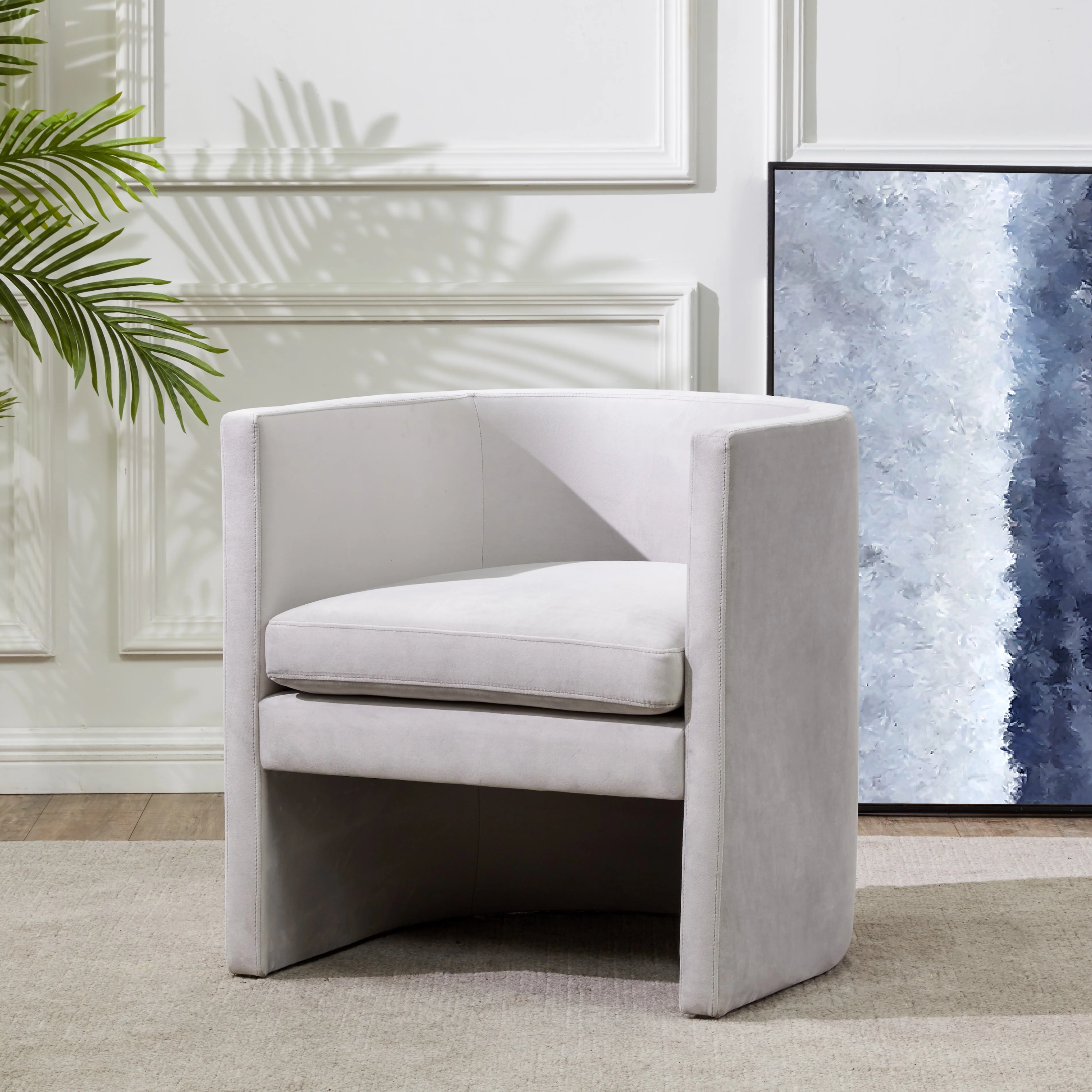 Rosabeth Curved Accent Chair - Image 3