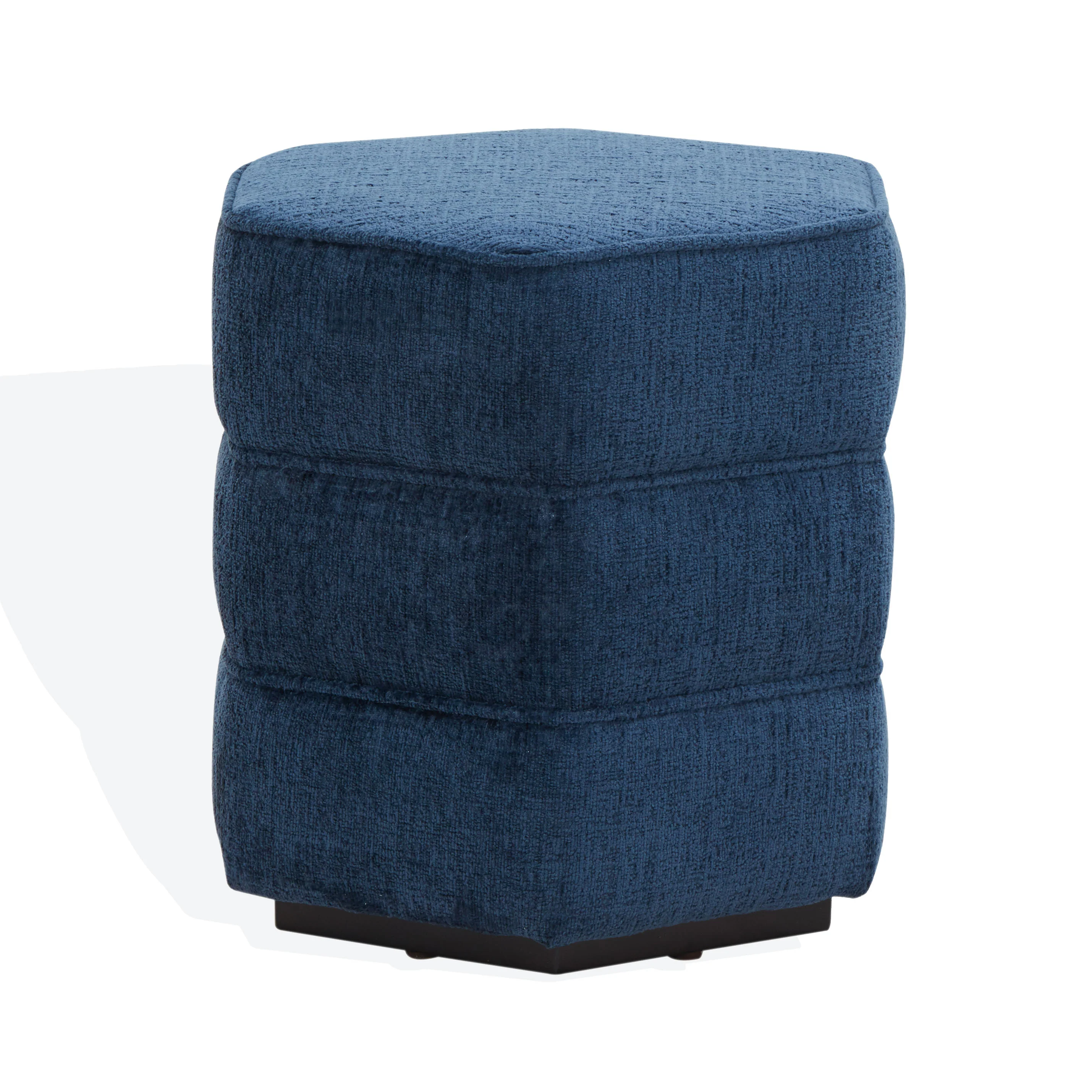 Rosaria Chenille Hexagon Ottoman - Image 11