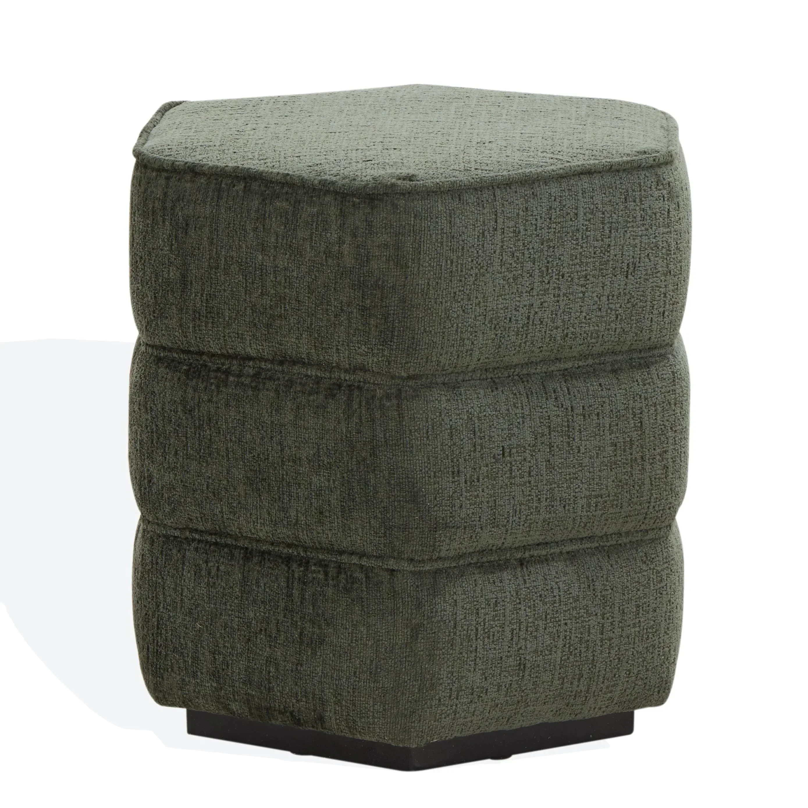 Rosaria Chenille Hexagon Ottoman - Image 15