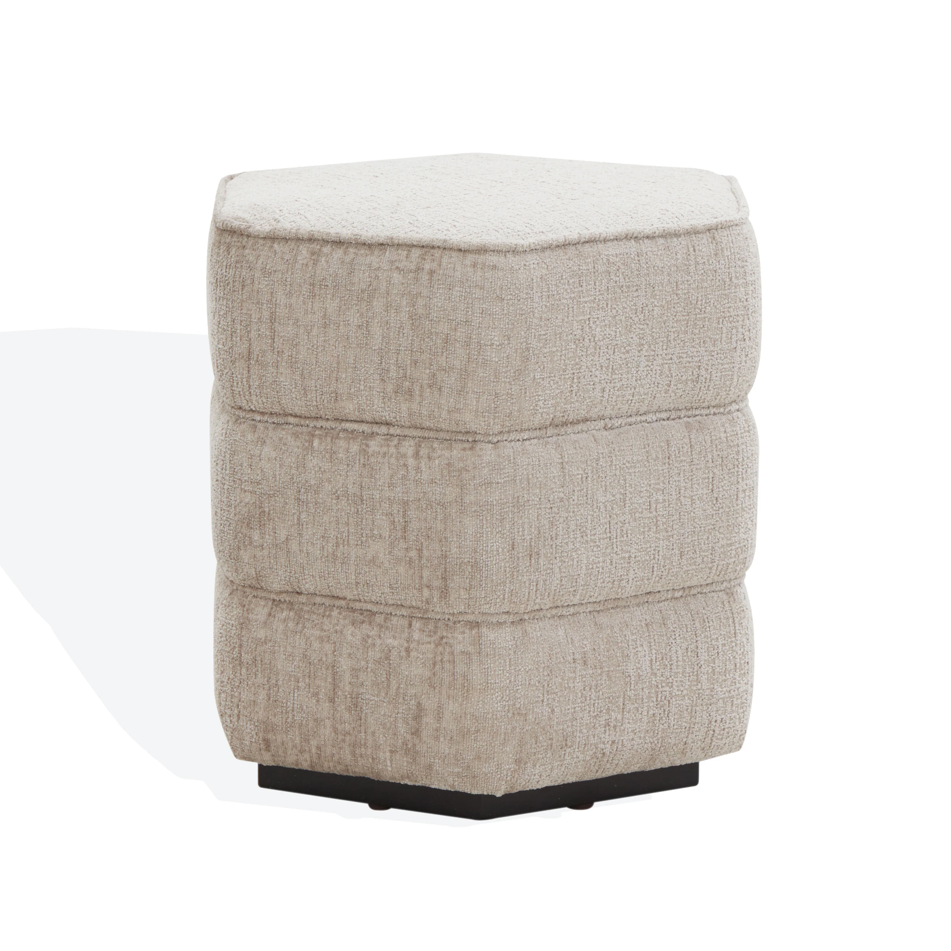 Rosaria Chenille Hexagon Ottoman - Image 8