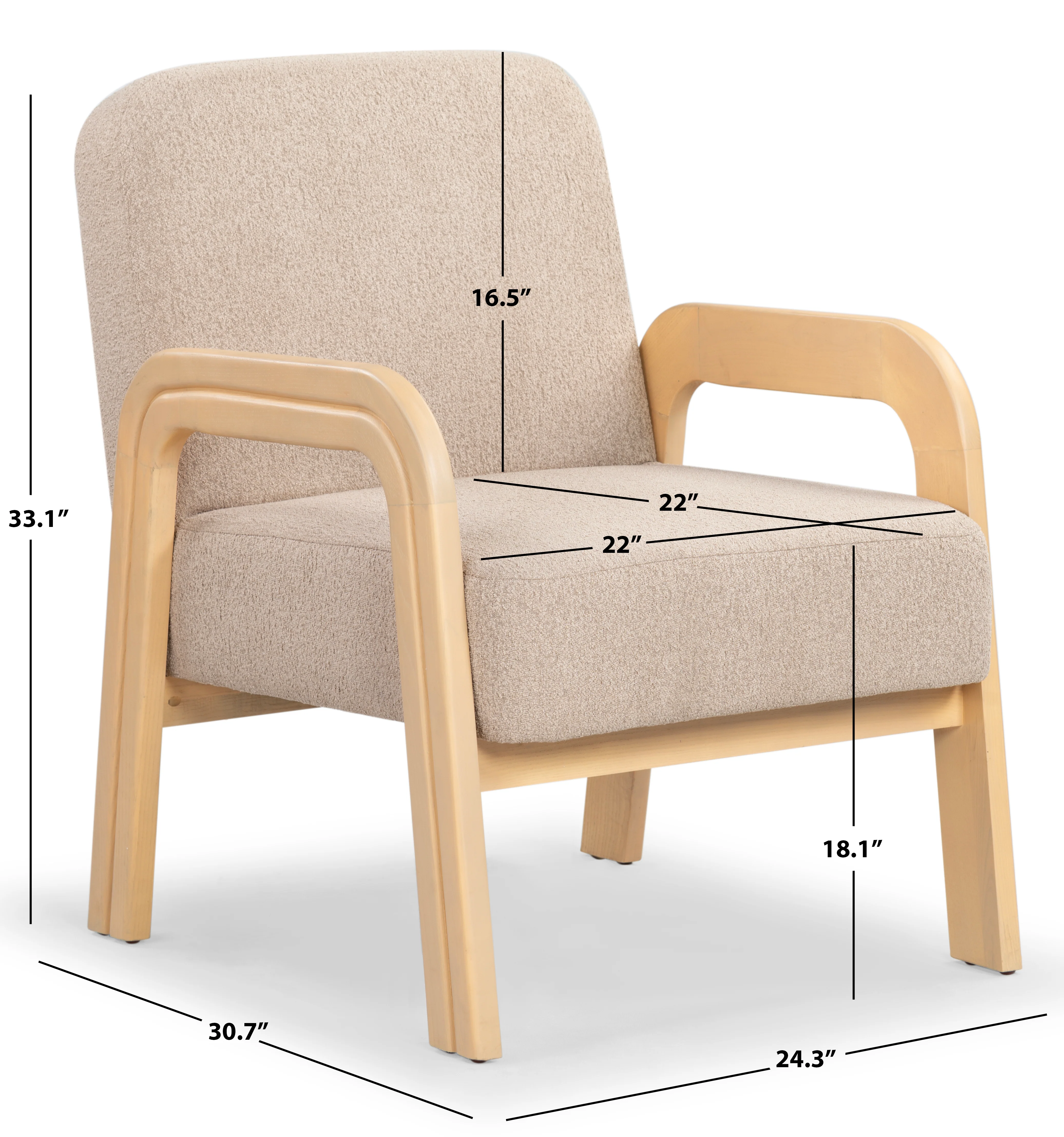 Roslina Boucle Accent Chair - Image 12