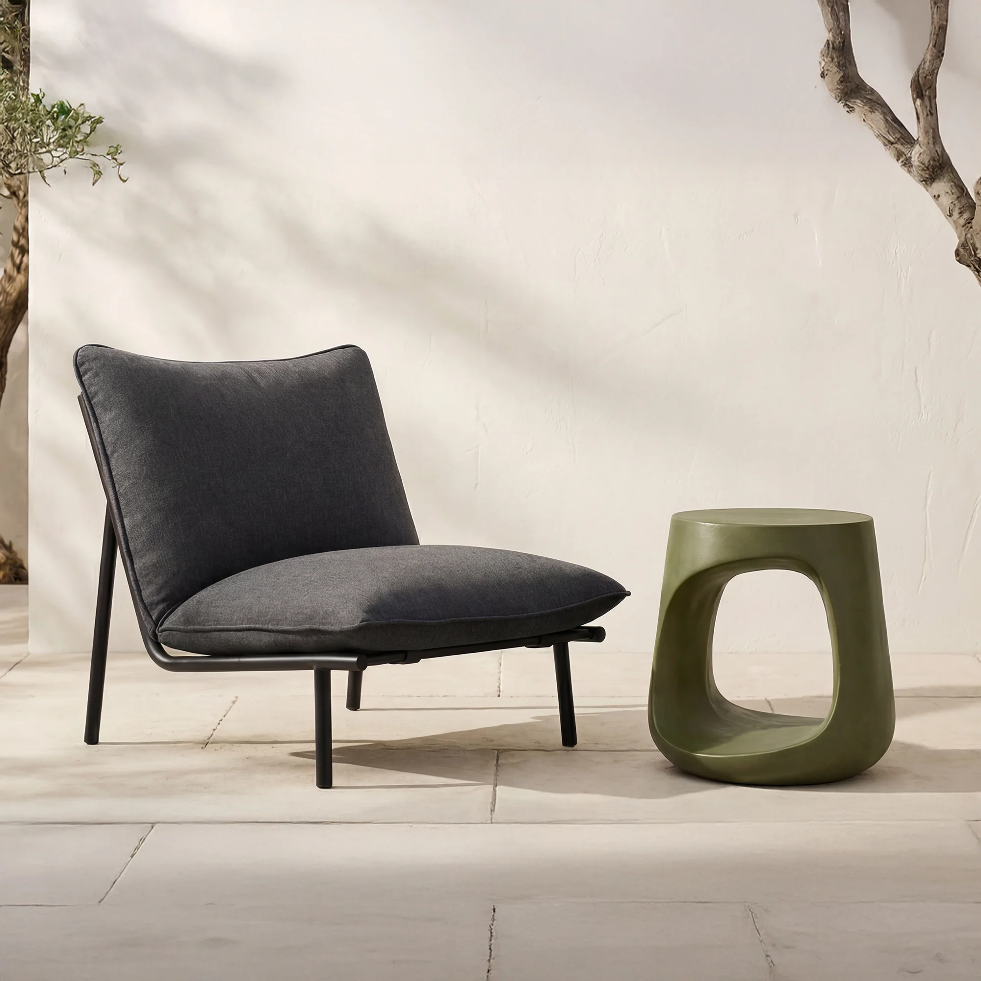 Rothko Outdoor Stool Green - Image 2