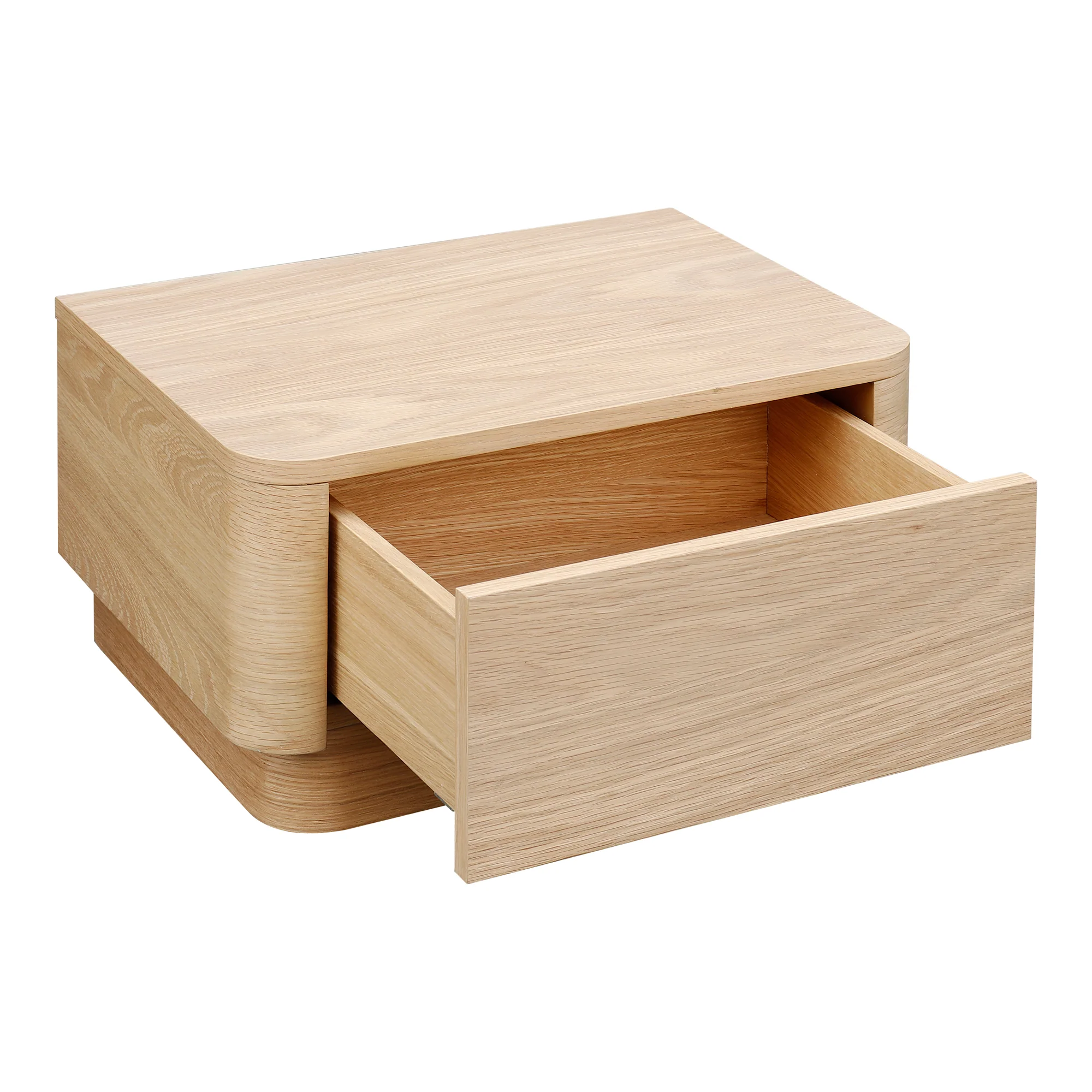 Round Off Nightstand Oak - Image 4
