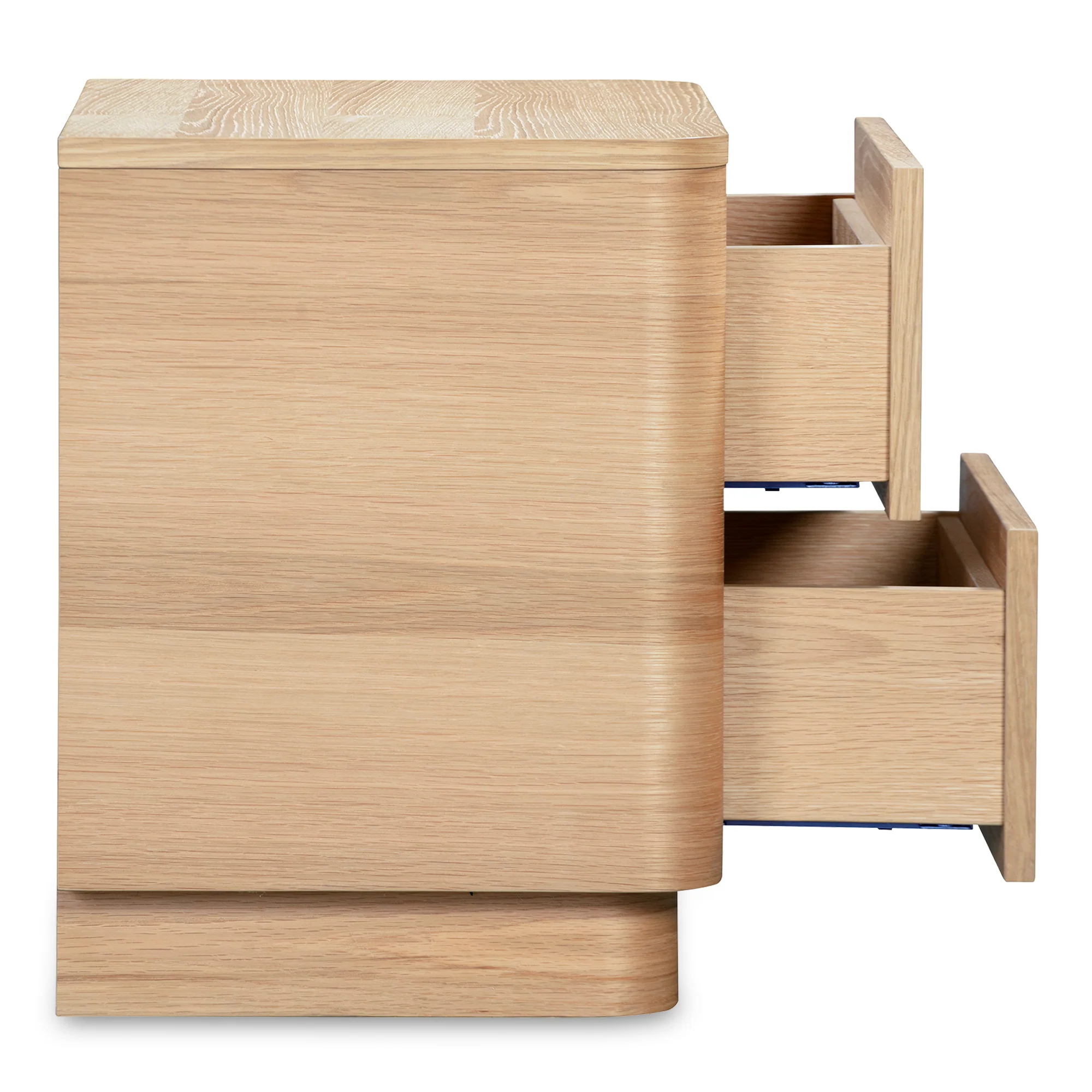 Round Off Tall Nightstand Oak - Image 7