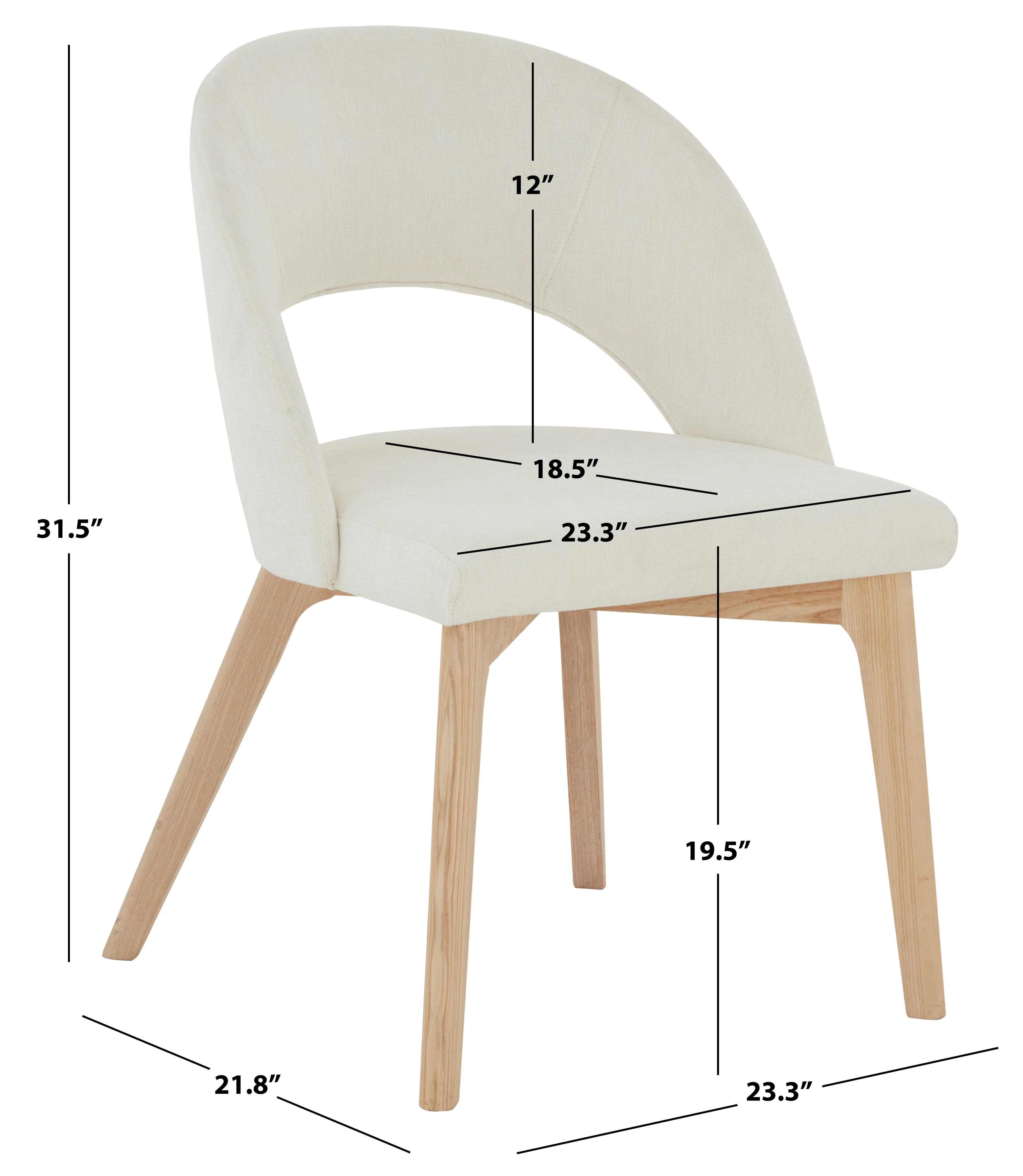 Rowland Linen Dining Chair - Image 5