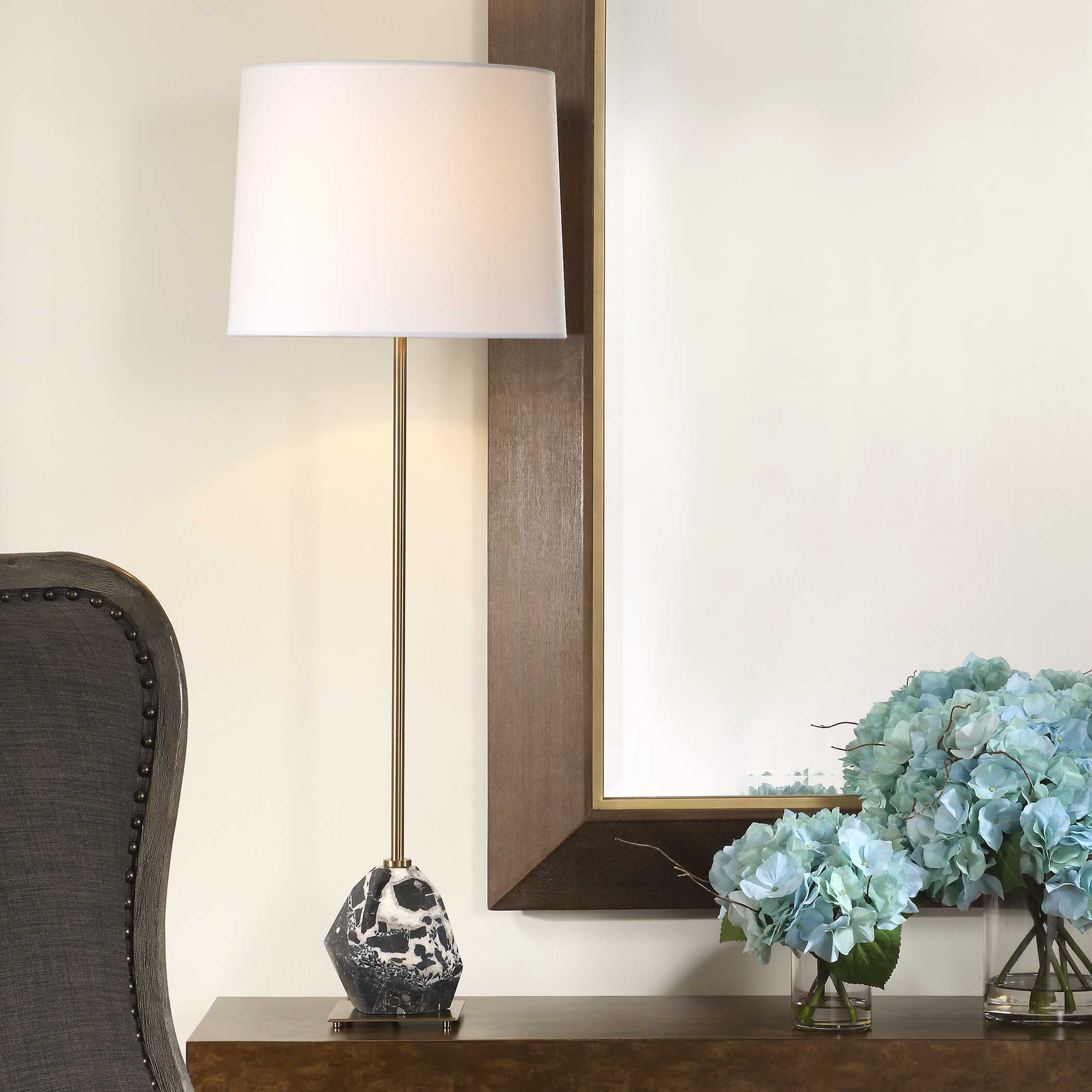 Rowland Panda Marble Buffet Lamp - Image 2