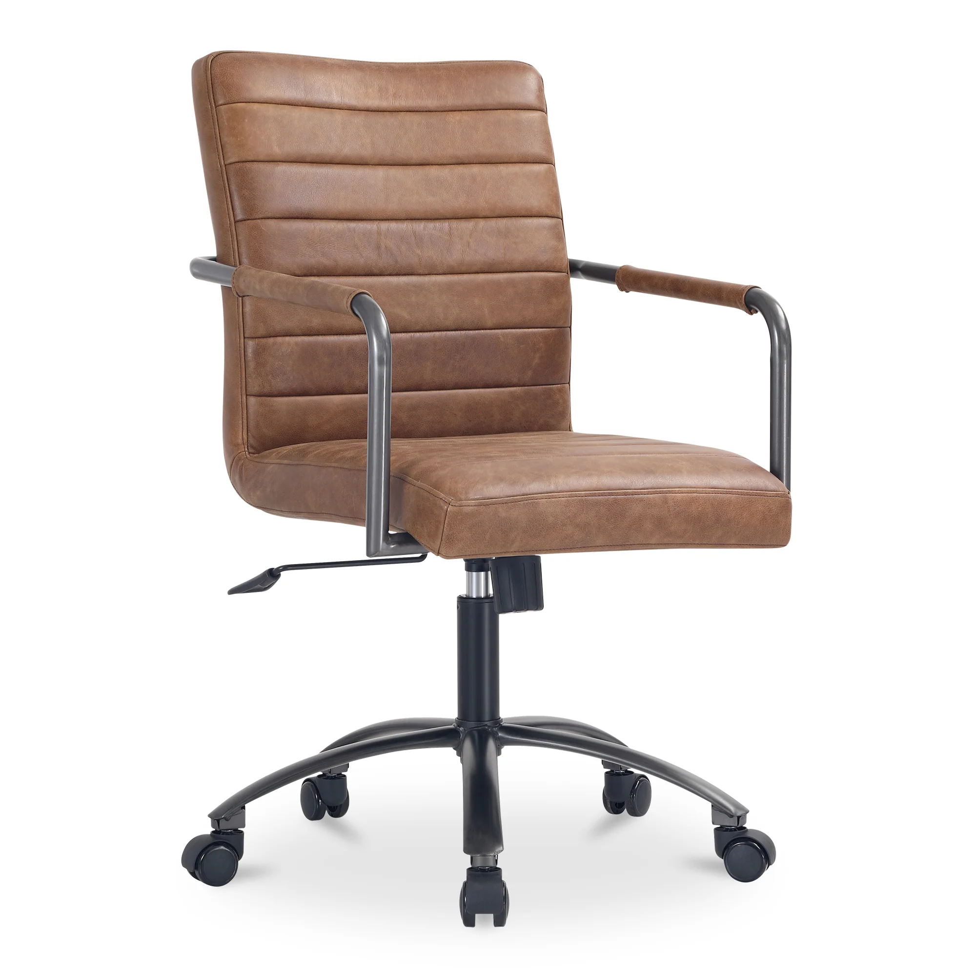 Roy Office Chair Open Road Brown Leather - Image 3