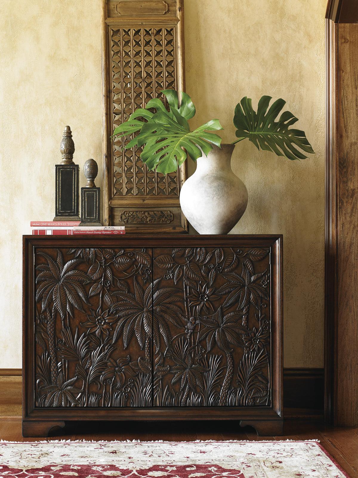 Royal Kahala Balboa Carved Door Cabinet - Image 4