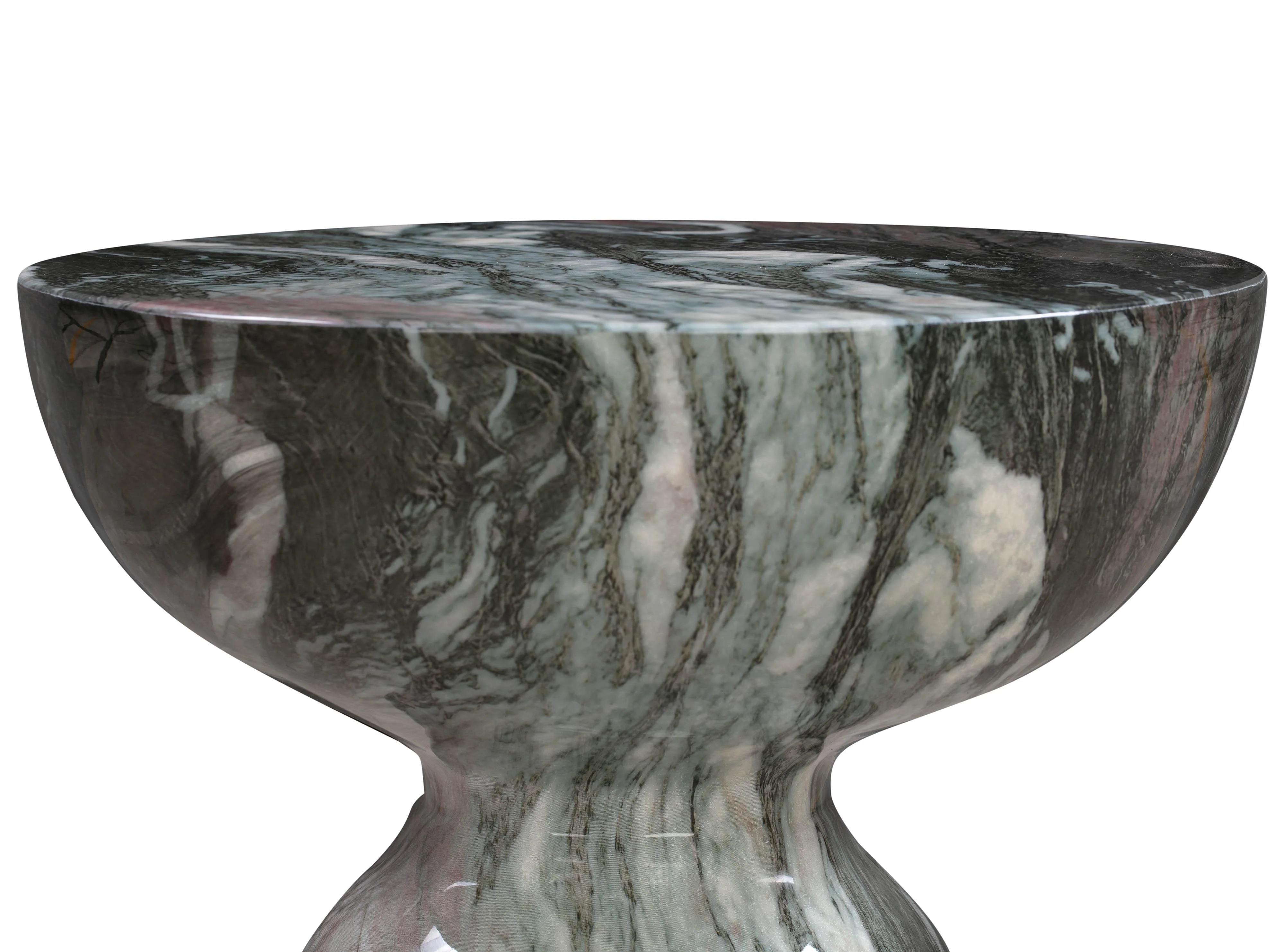 Rue Grey and Blush Marble Side Table - Image 5