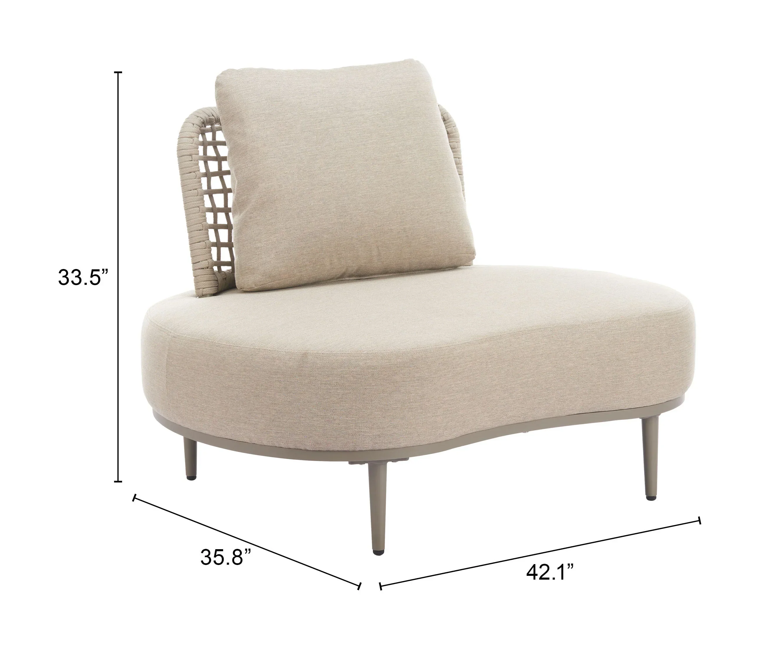 Ruhe Accent Chair Beige - Image 6