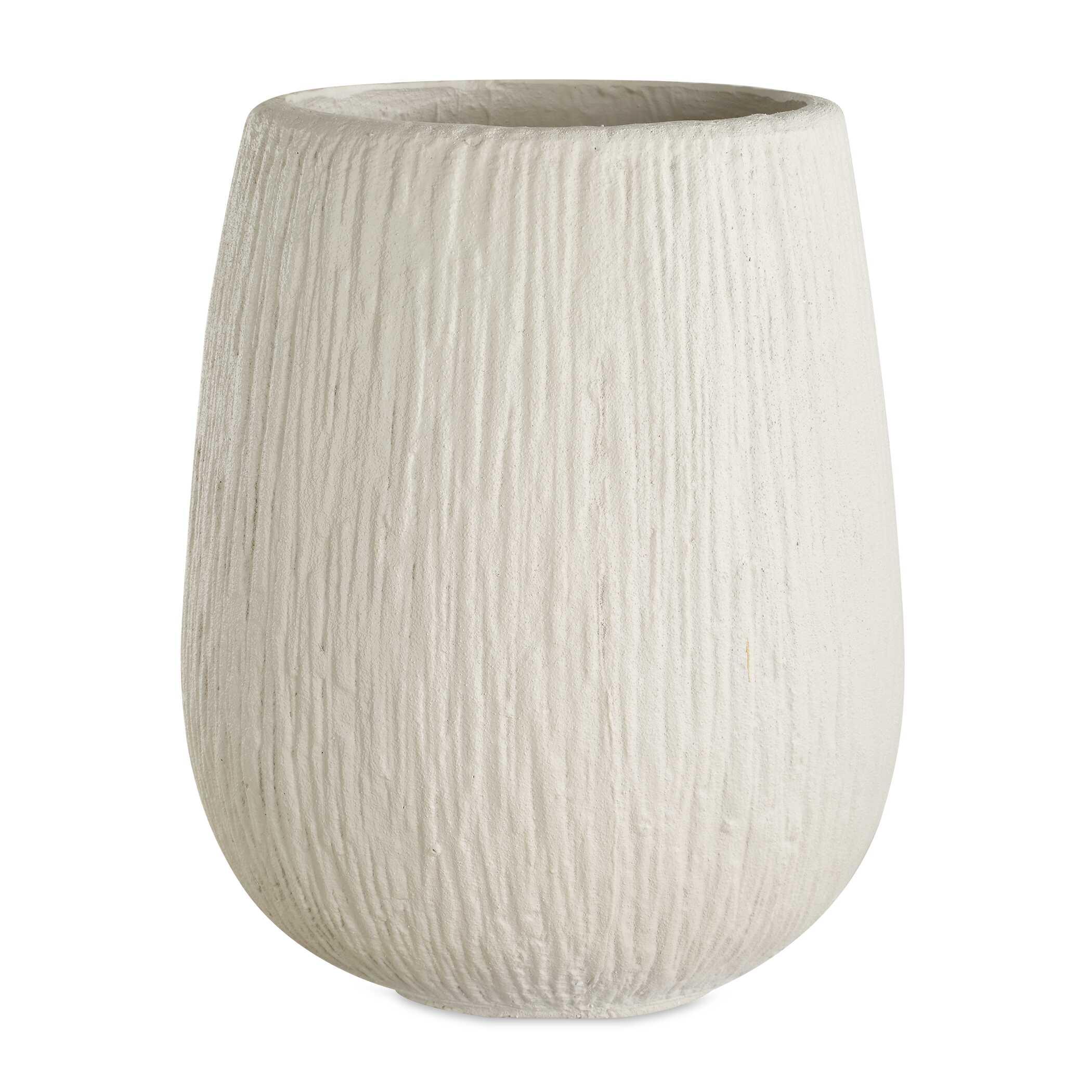 Rustic Ridge Off-White Outdoor Planter