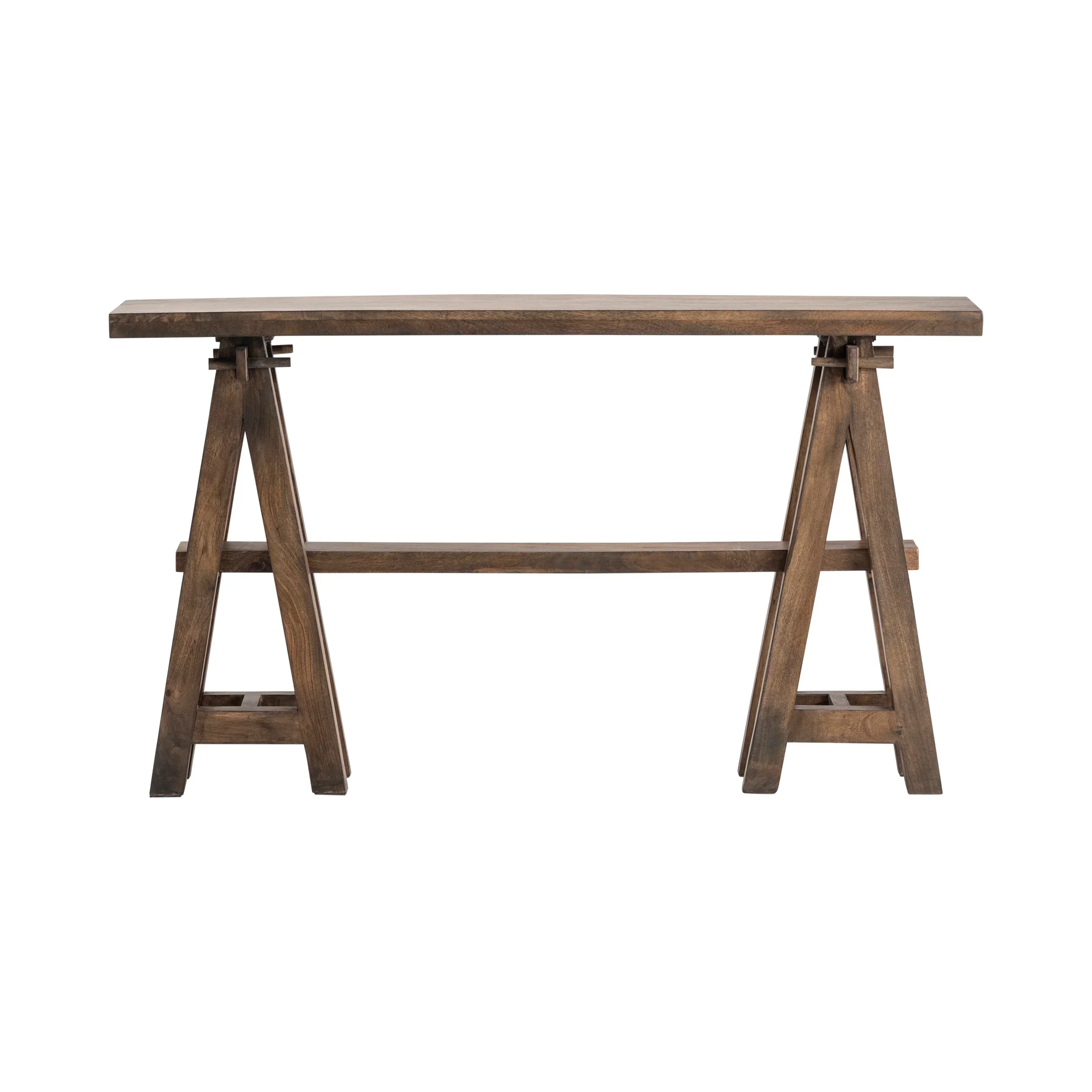 Rustic Sawhorse Trestle Console - Image 2