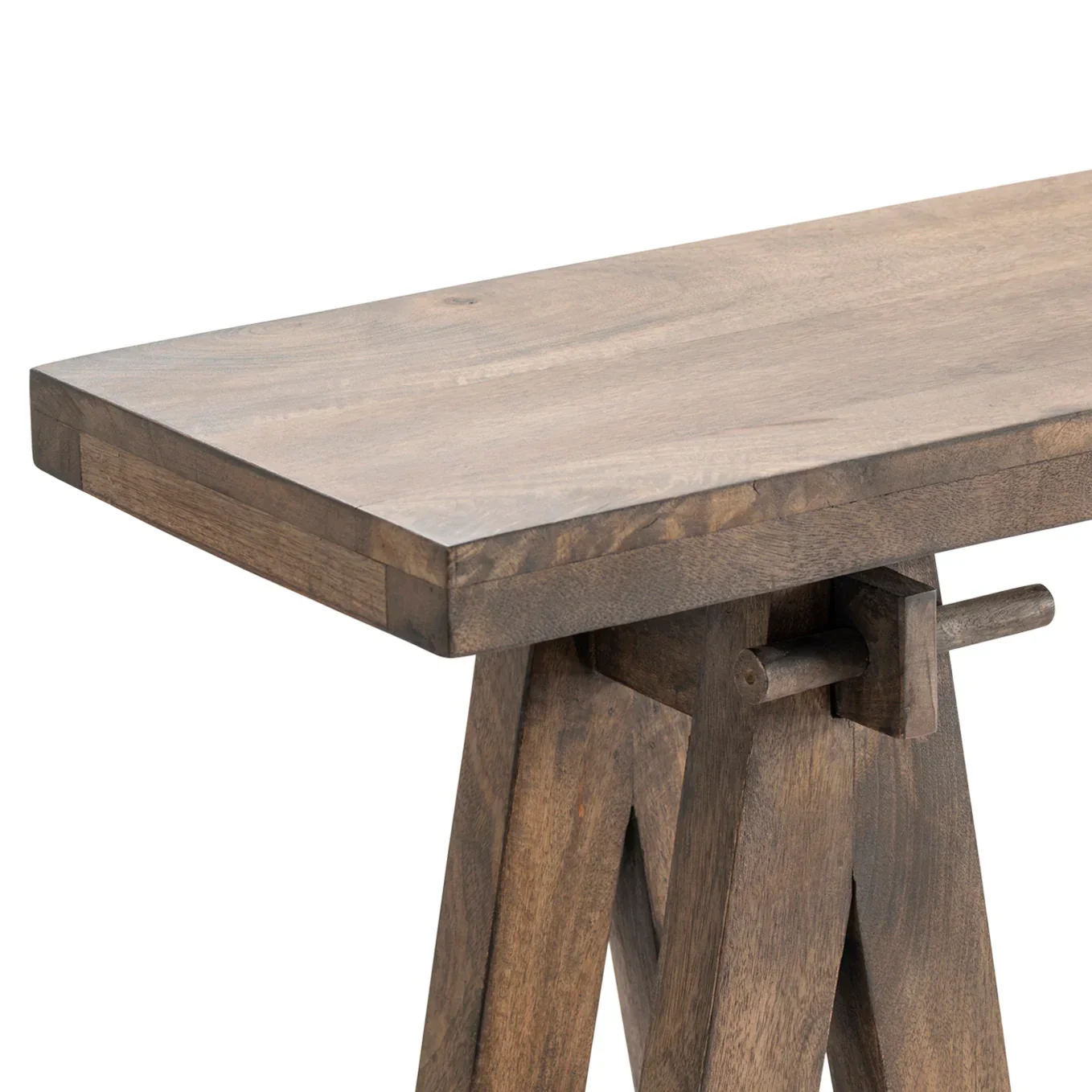 Rustic Sawhorse Trestle Console - Image 3