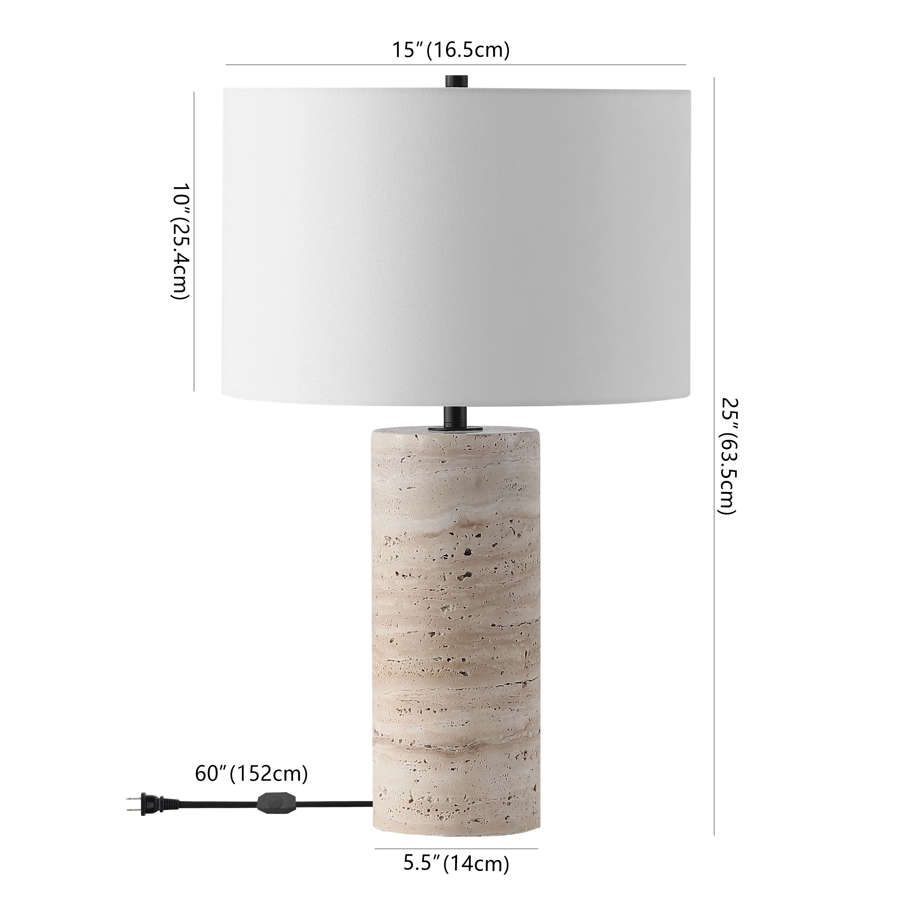 Rynetta Travertine Table Lamp - Image 8