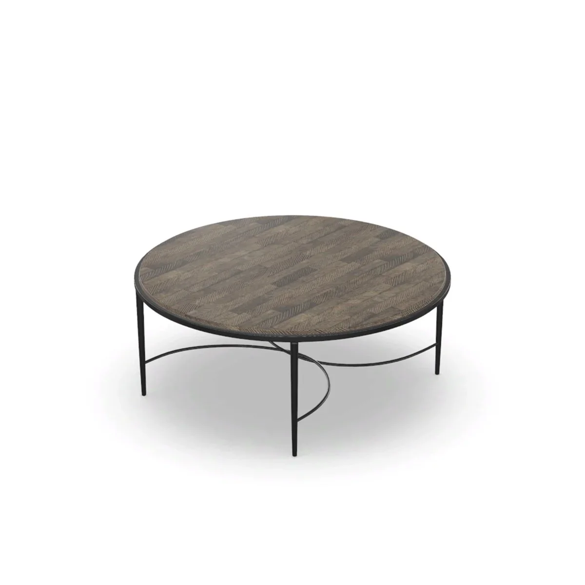 Sabine Round Cocktail Table/Coconut Fiber Top