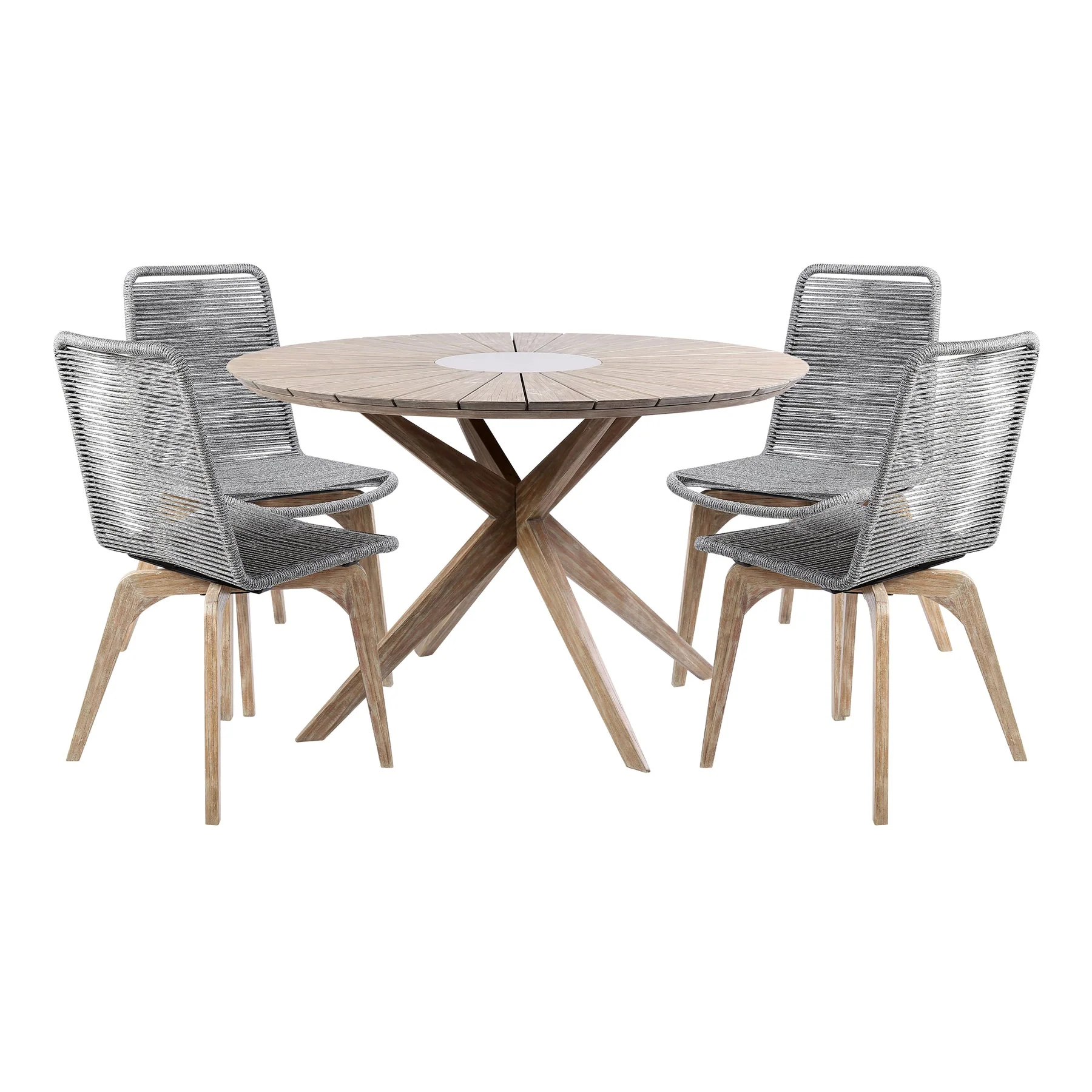 Sachi and Island Outdoor 5 Piece Dining Set