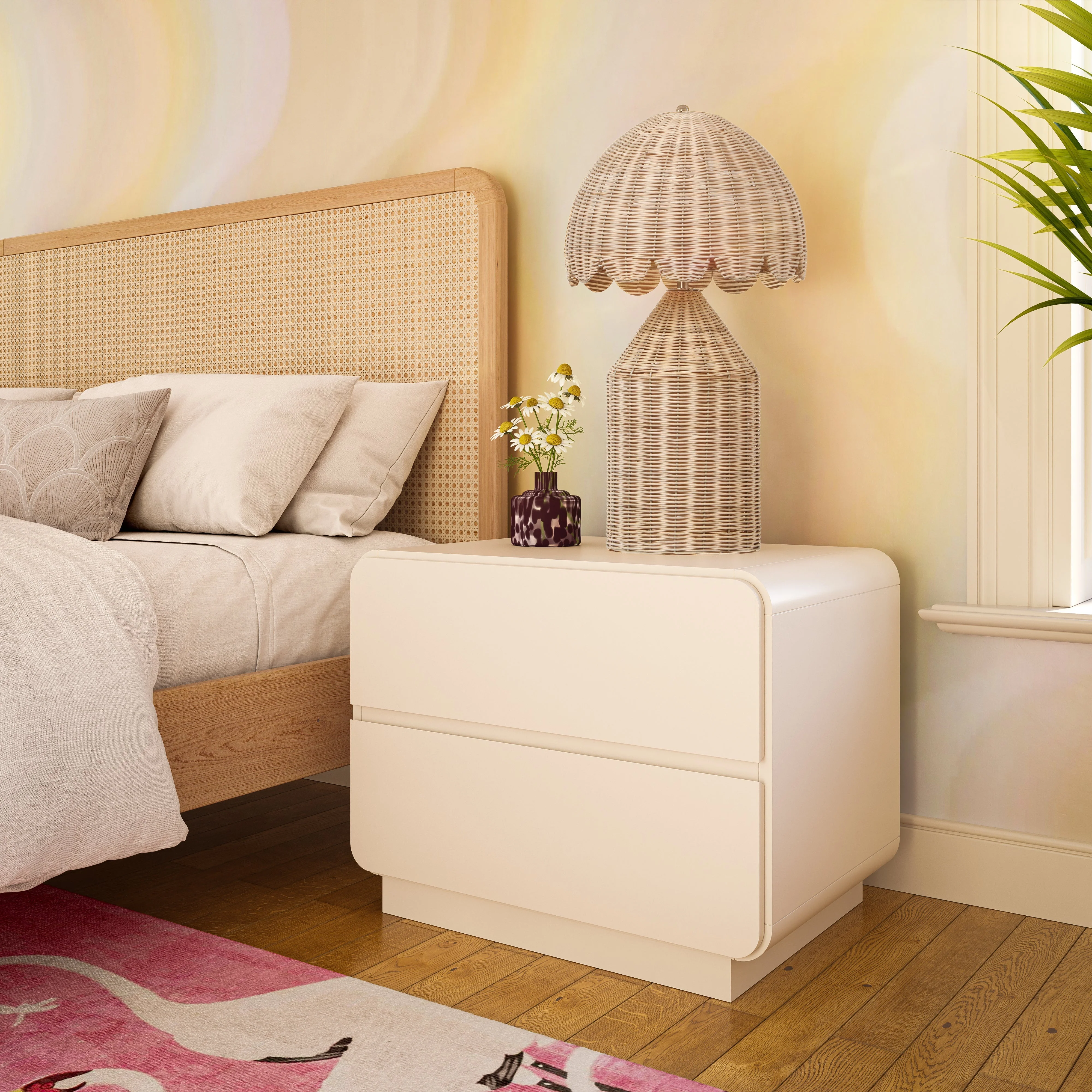 Sagura Cream Nightstand - Image 2